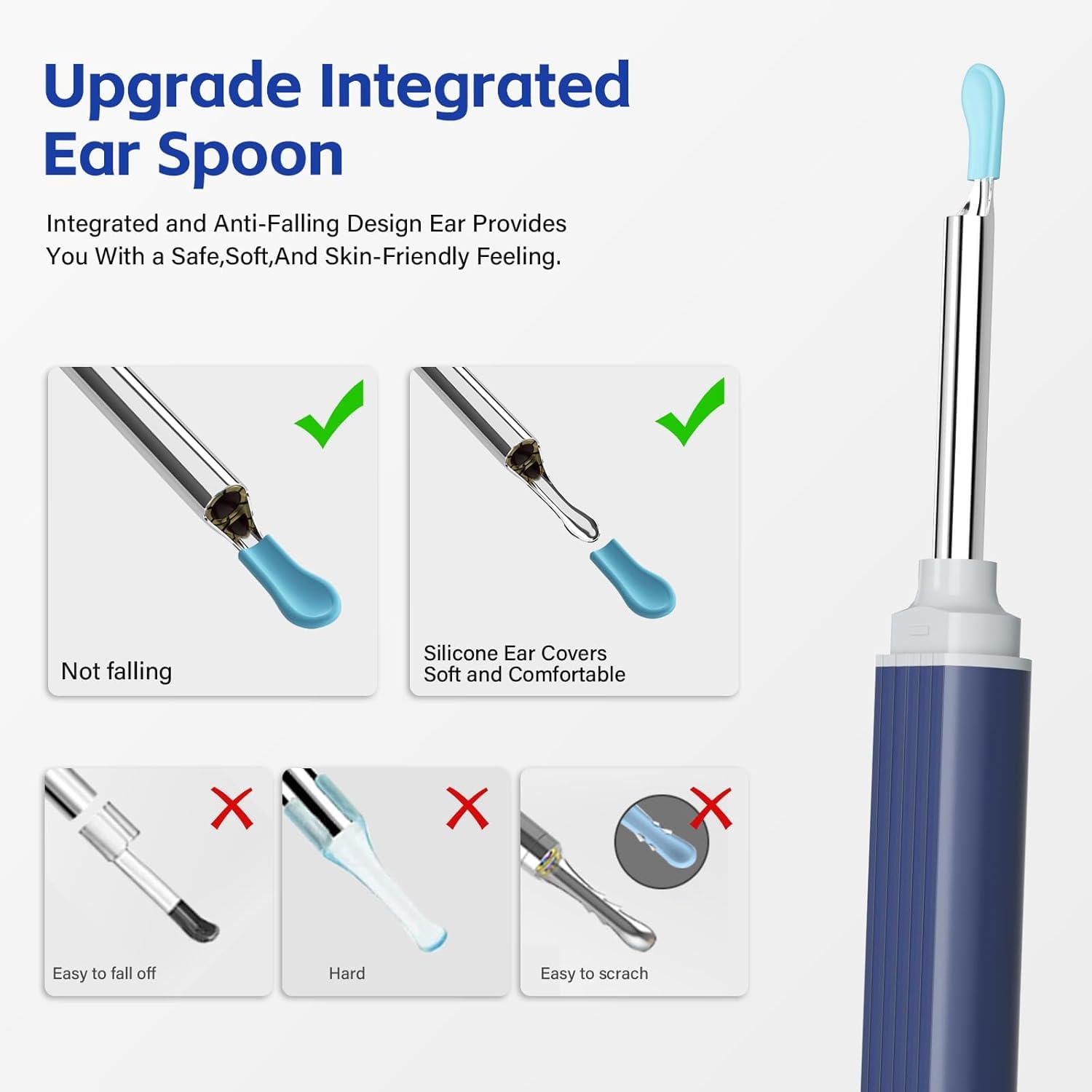 Morelax Ear Wax Removal Kit with 1080P Camera – 8-Piece Ear Set & 6 Scoops