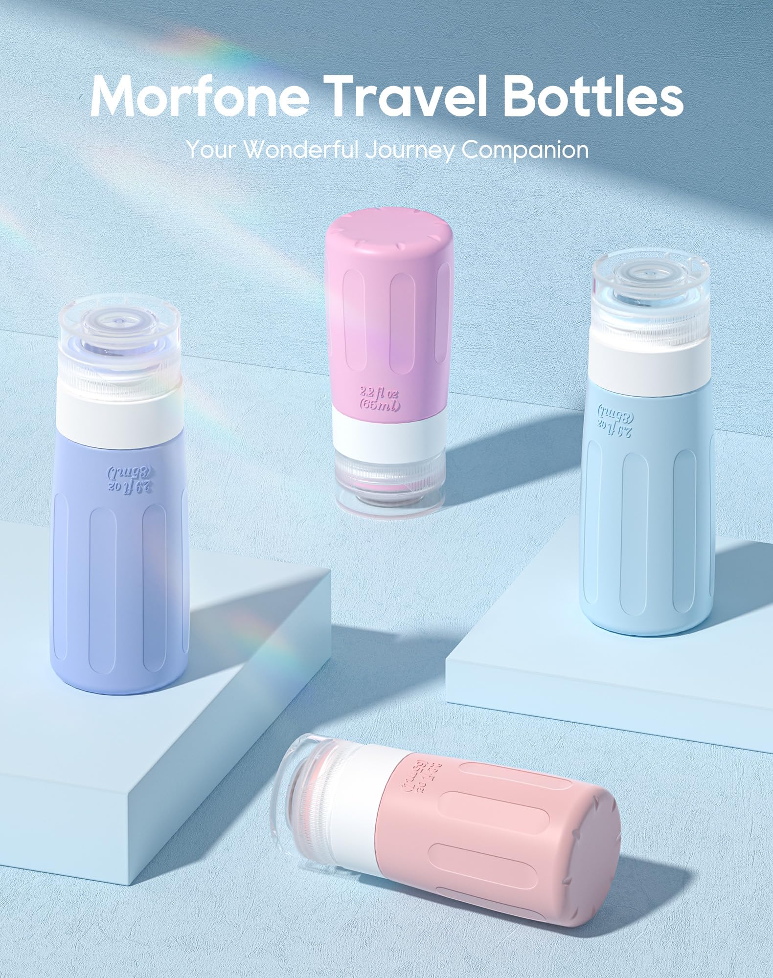 Morfone 16 Pack Travel Bottles Set – TSA-Approved Silicone Containers, Leak-Proof & Reusable