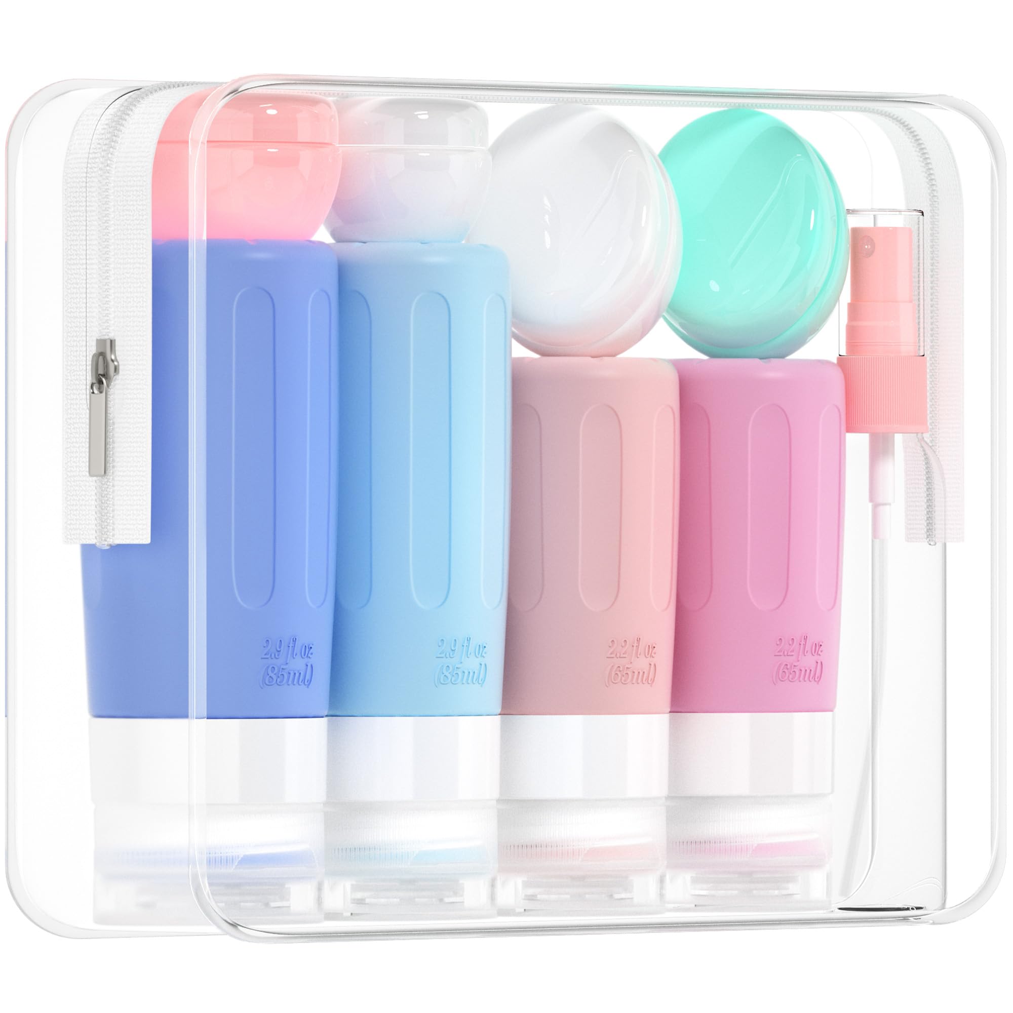 Morfone 16 Pack Travel Bottles Set – TSA-Approved Silicone Containers, Leak-Proof & Reusable