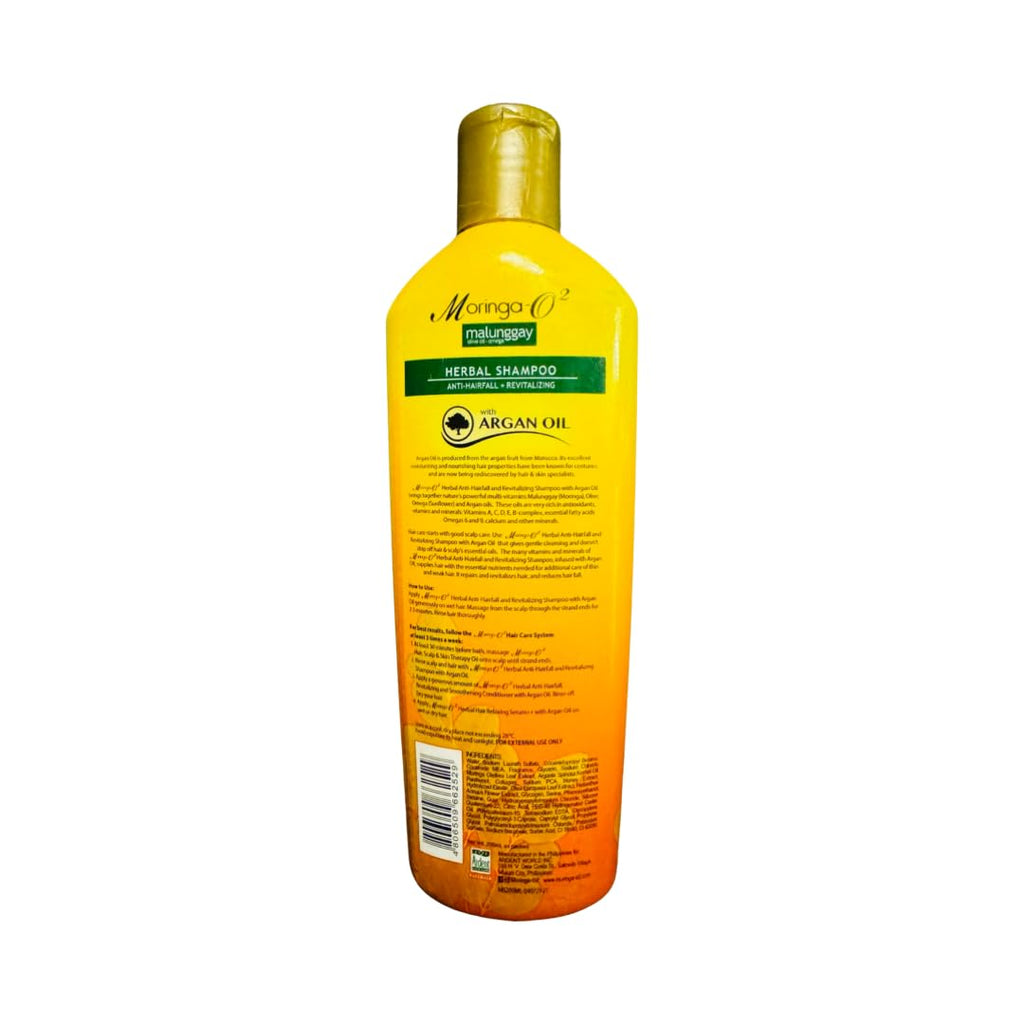 Moringa-O2 Malunggay Herbal Shampoo with Argan Oil 200mL | Nourishing Hair Care