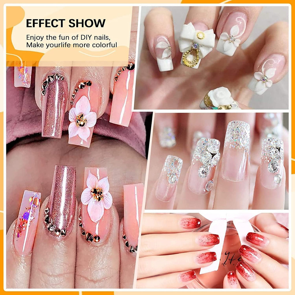Morovan Acrylic Nail Kit for Beginners – Complete Starter Set with 3 Colors Powder & Glitter