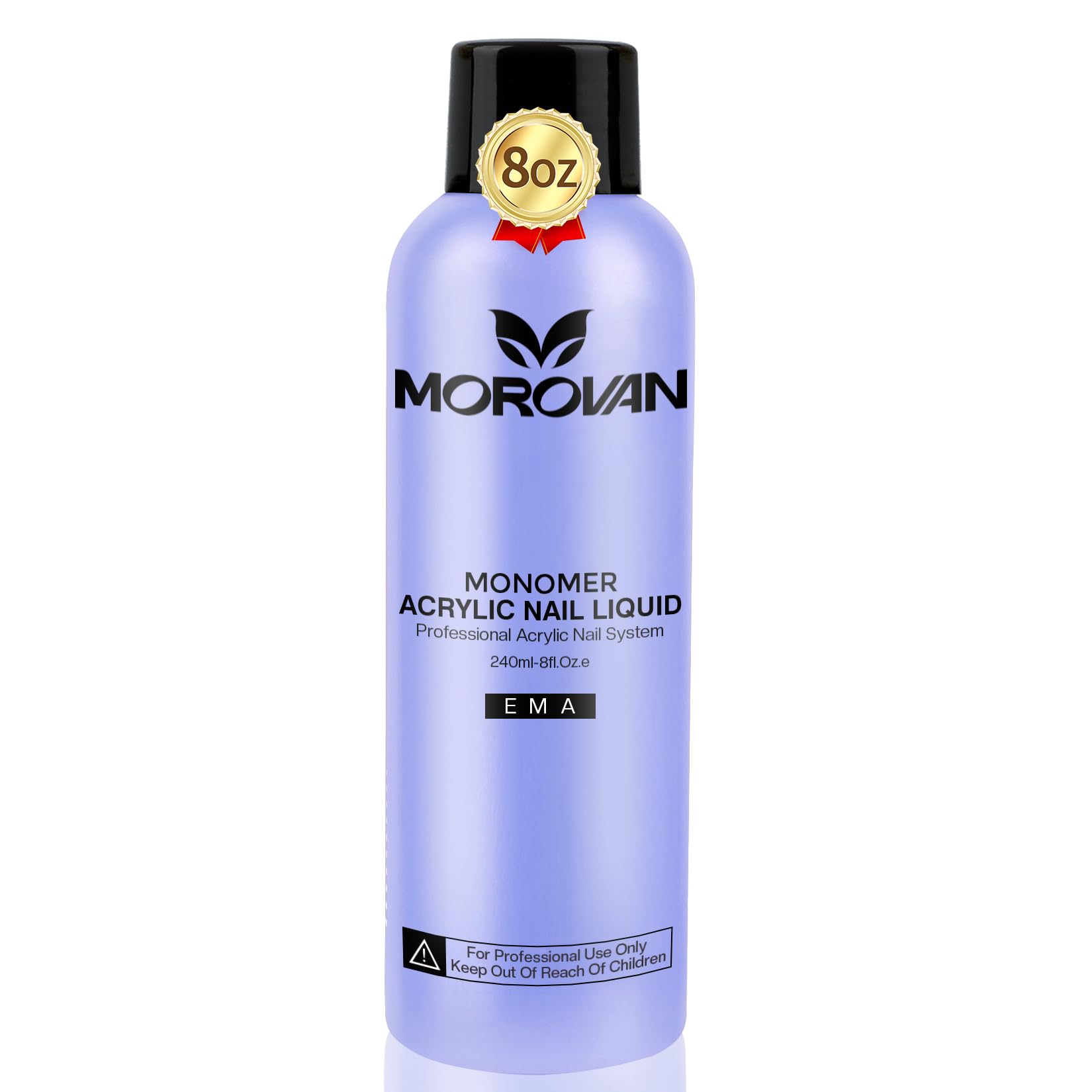 Morovan Monomer Acrylic Nail Liquid 8oz – MMA-Free, Non-Yellowing for Acrylic Extensions