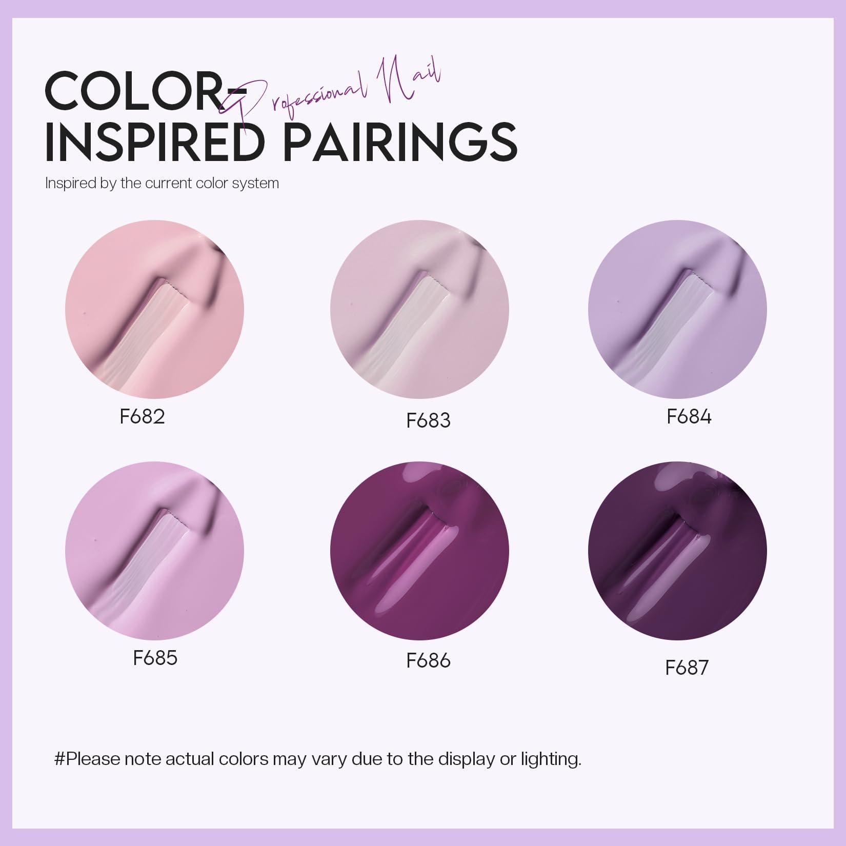 Morovan Nail Polish Set Lilac Light Purple | Quick Dry 0.25oz Glossy Finish