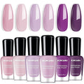 Morovan Nail Polish Set Lilac Light Purple | Quick Dry 0.25oz Glossy Finish