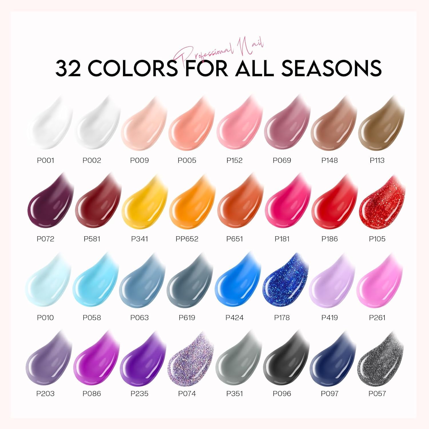 Morovan Poly Gel Nail Kit for Beginners – 32 Colors + UV Lamp