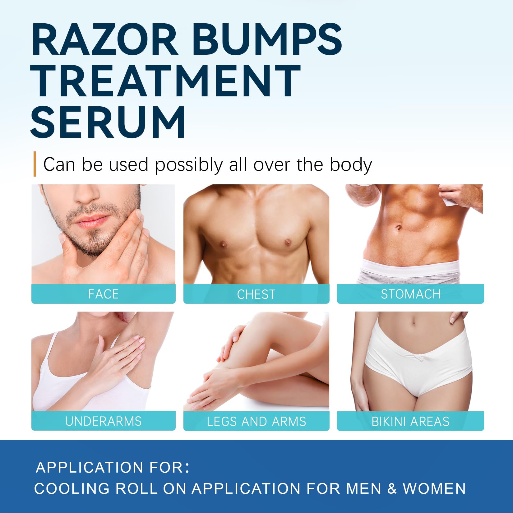 Morovan Razor Bumps & Ingrown Hair Serum — 3.38 fl oz for Body, Face (Beard), Bikini | Post-Shave & After-Wax Care