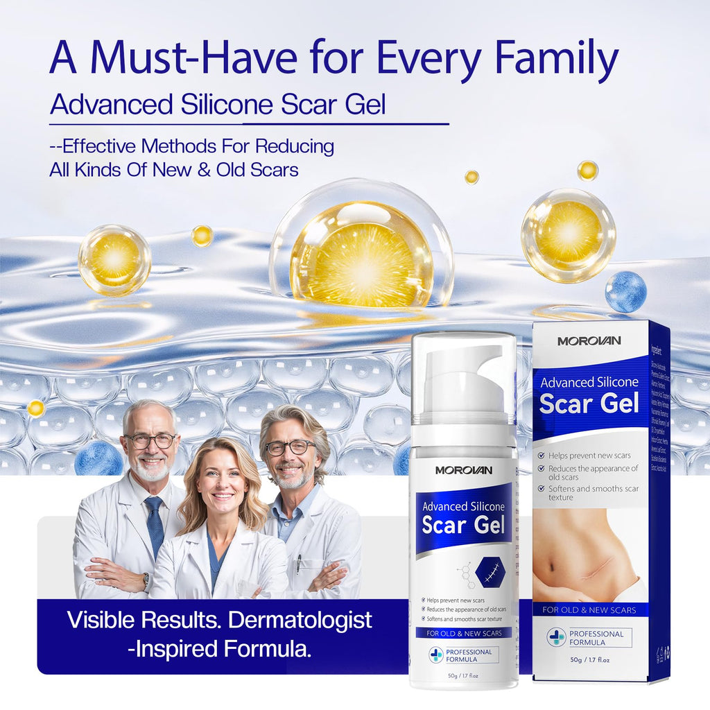 Morovan Silicone Scar Removal Gel | Minimize Visible Scars on Face & Body in as Little as 6 Weeks