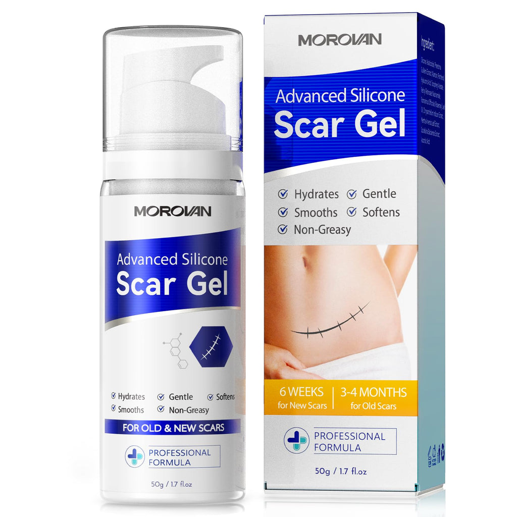 Morovan Silicone Scar Removal Gel | Minimize Visible Scars on Face & Body in as Little as 6 Weeks