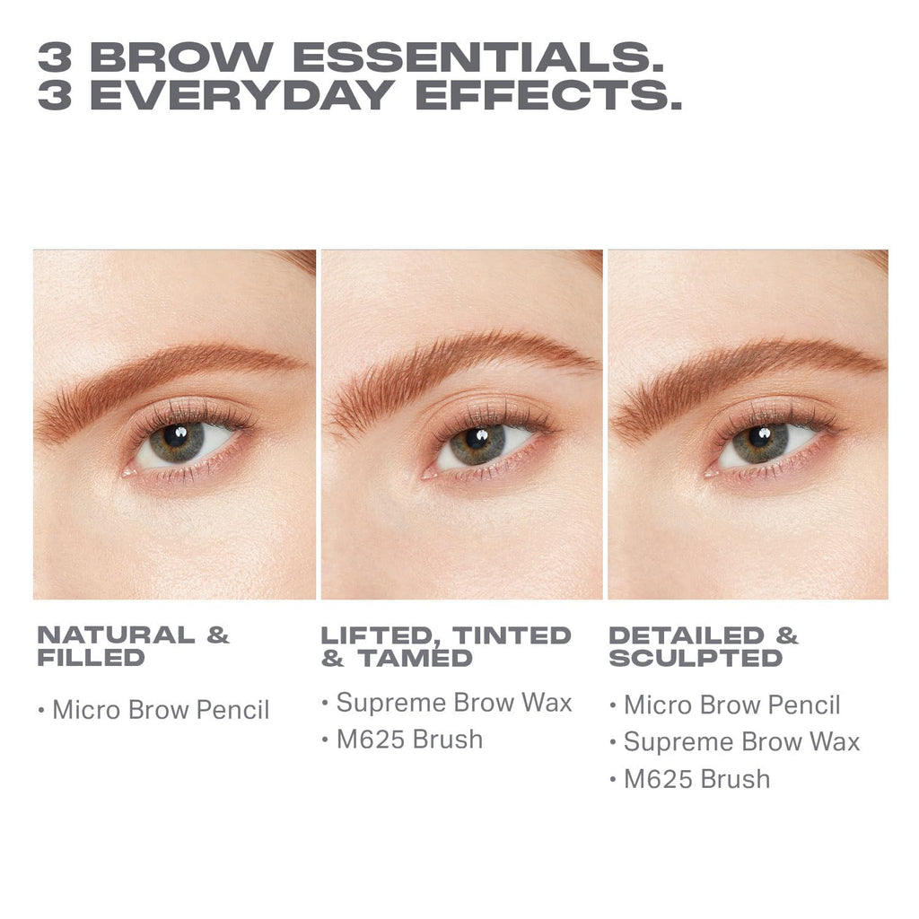 MORPHE High Archiever Everyday Essentials Brow Kit – Almond, 3 Count | Micro Brow Pencil, Sculpting Wax & 3-in-1 Brush