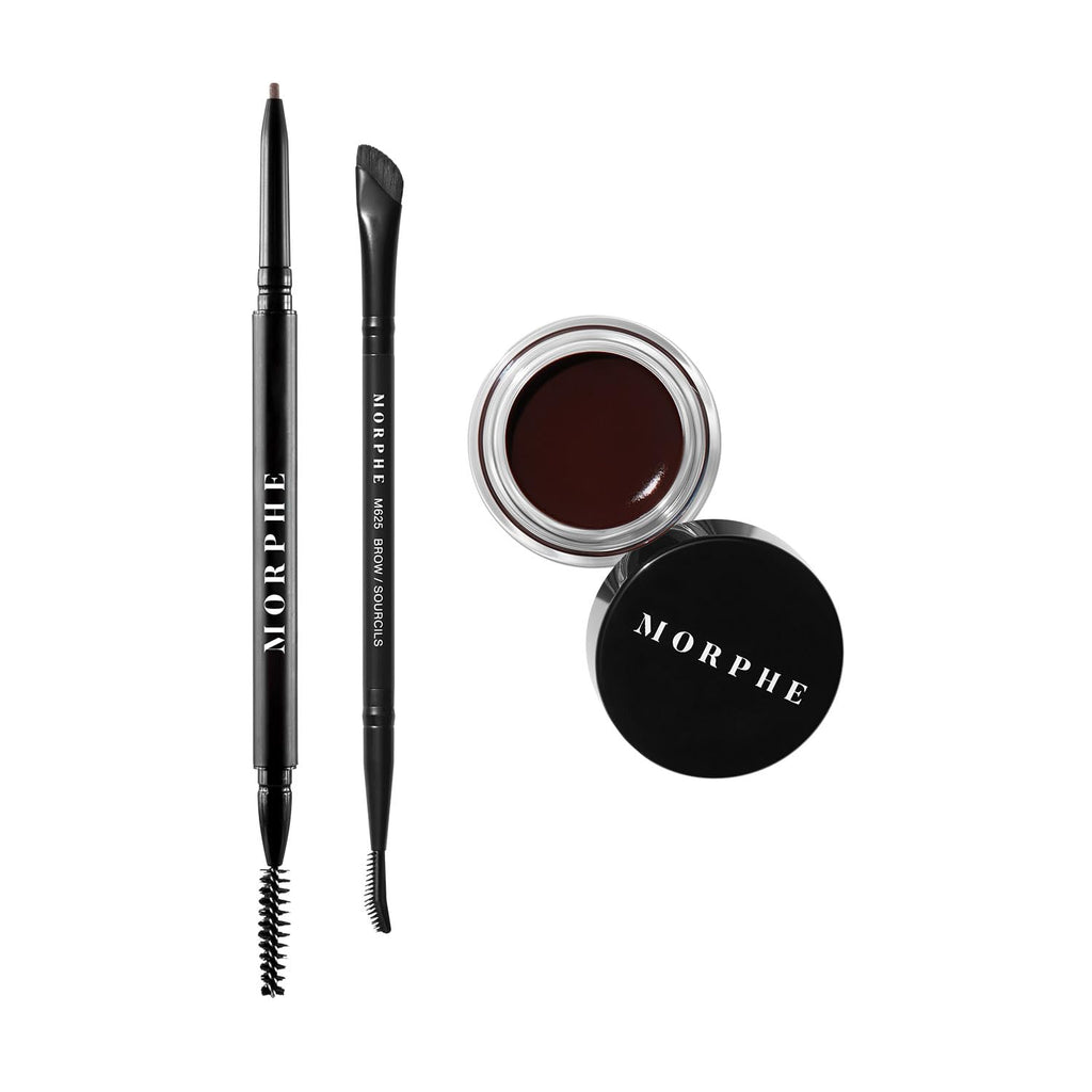 MORPHE High Archiever Brow Kit – Chocolate Mousse (3 Count) | Pencil, Wax & 3-in-1 Brush