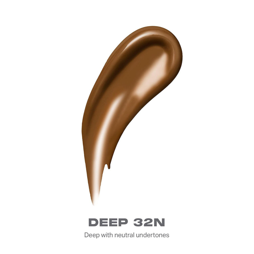 MORPHE Lightform Dewy Foundation – Extended Hydration, Long-Wearing Medium Coverage, Deep 32N (1.01 fl oz)
