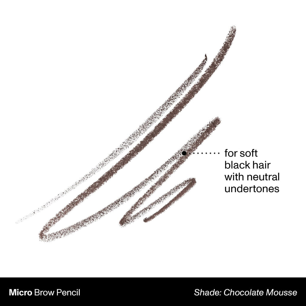MORPHE Micro Dual Eyebrow Pencil - Retractable, Ultra-Precise Dual-Ended Brow Pencil in Chocolate Mousse (0.003 oz)