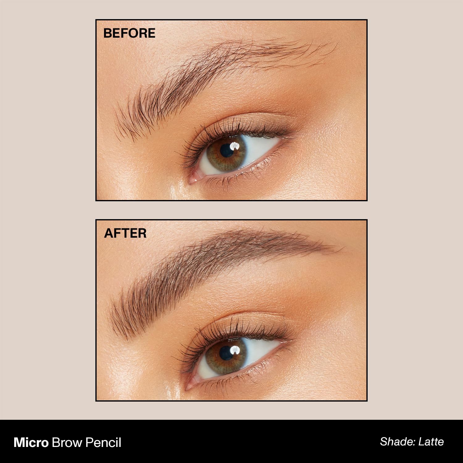 Morphe Micro Dual Eyebrow Pencil Latte - Retractable Precision & Spoolie