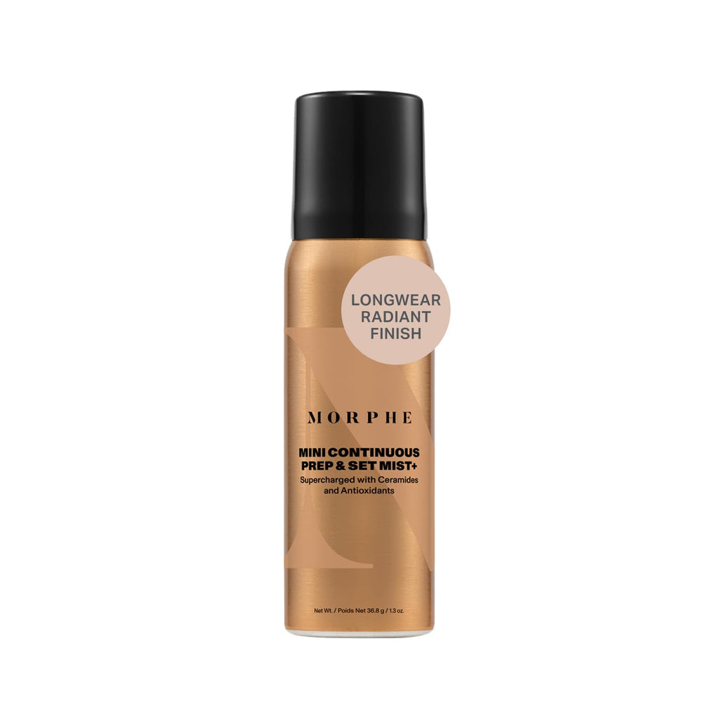 MORPHE Mini Continuous Prep & Set Spray – Travel Size Hydrating Ceramide Mist
