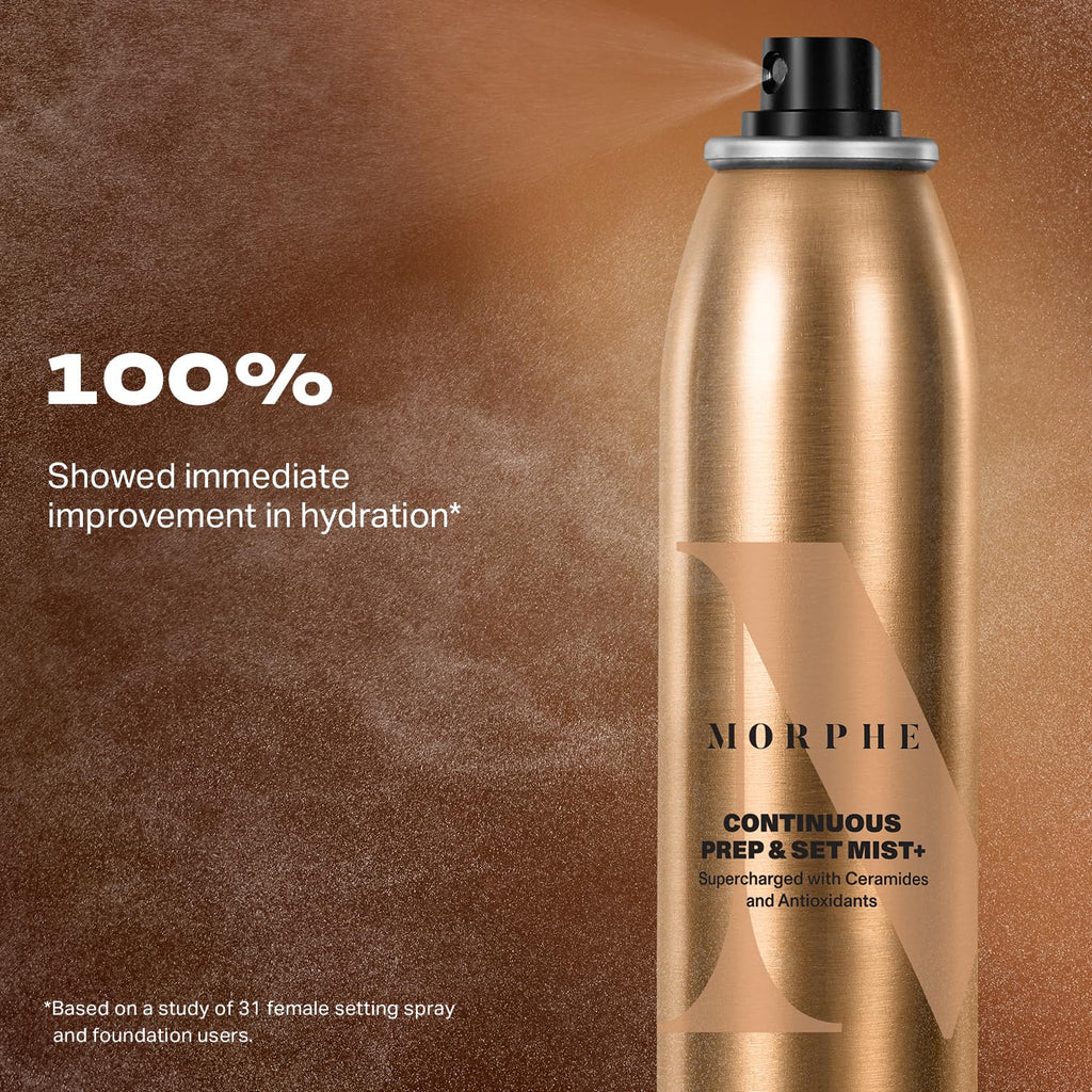 MORPHE Mini Continuous Prep & Set Spray – Travel Size Hydrating Ceramide Mist