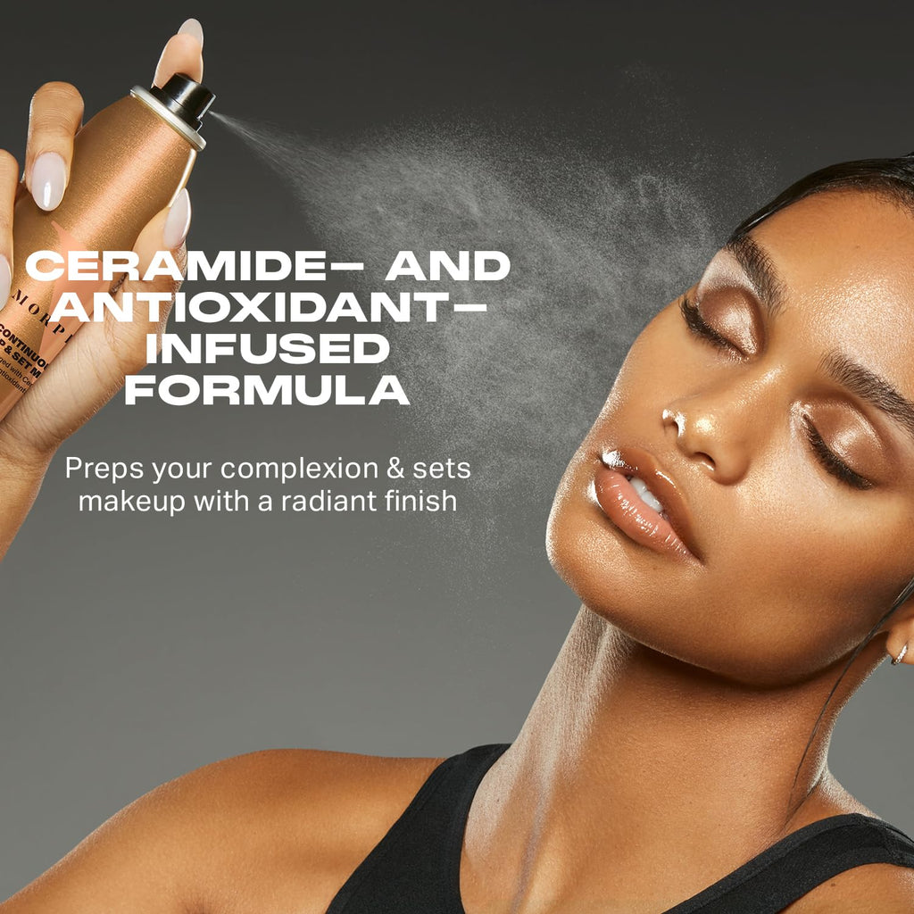 MORPHE Mini Continuous Prep & Set Spray – Travel Size Hydrating Ceramide Mist