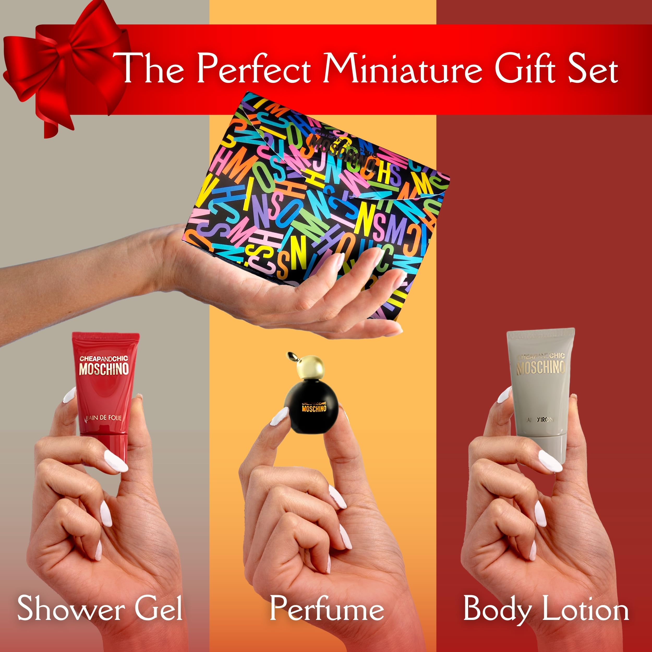 MOSCHINO Cheap and Chic Gift Set – Mini Splash Trio for Women 0.17 Fl Oz