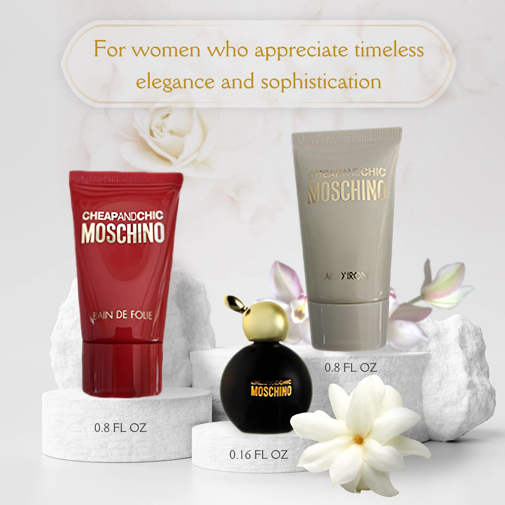 MOSCHINO Cheap and Chic Gift Set – Mini Splash Trio for Women 0.17 Fl Oz