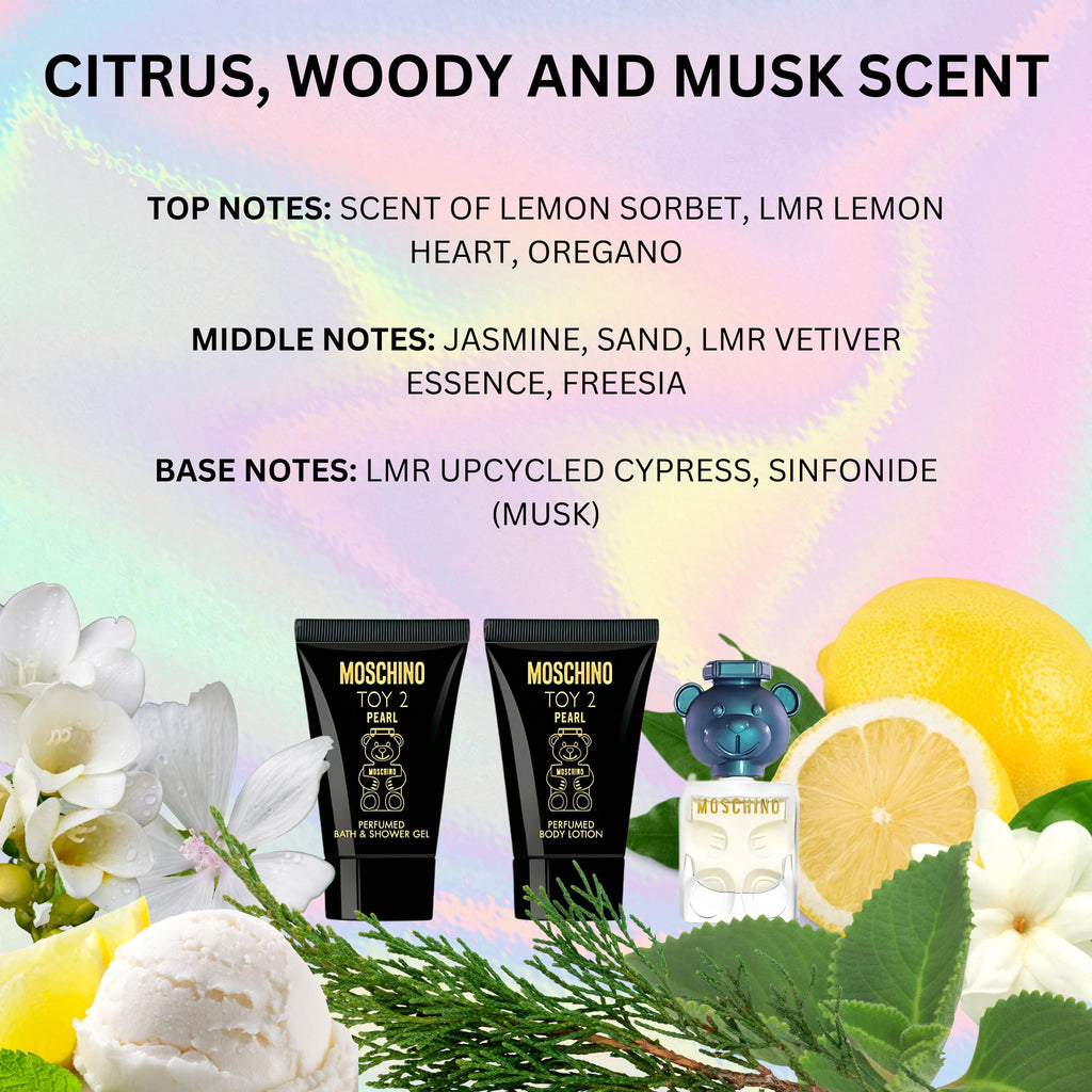 Moschino Toy 2 Pearl Gift Set – Mini EDP, Bath Gel & Body Lotion
