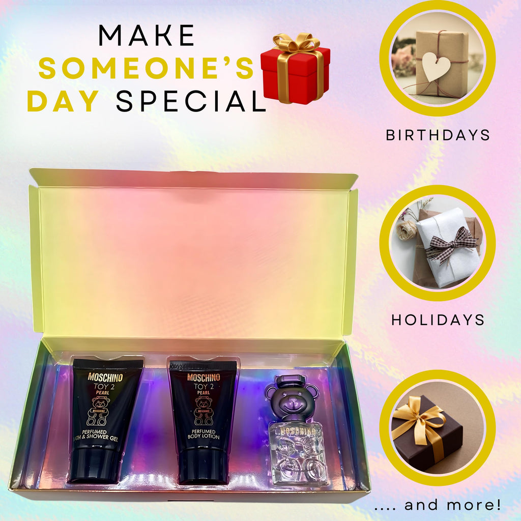 Moschino Toy 2 Pearl Gift Set – Mini EDP, Bath Gel & Body Lotion
