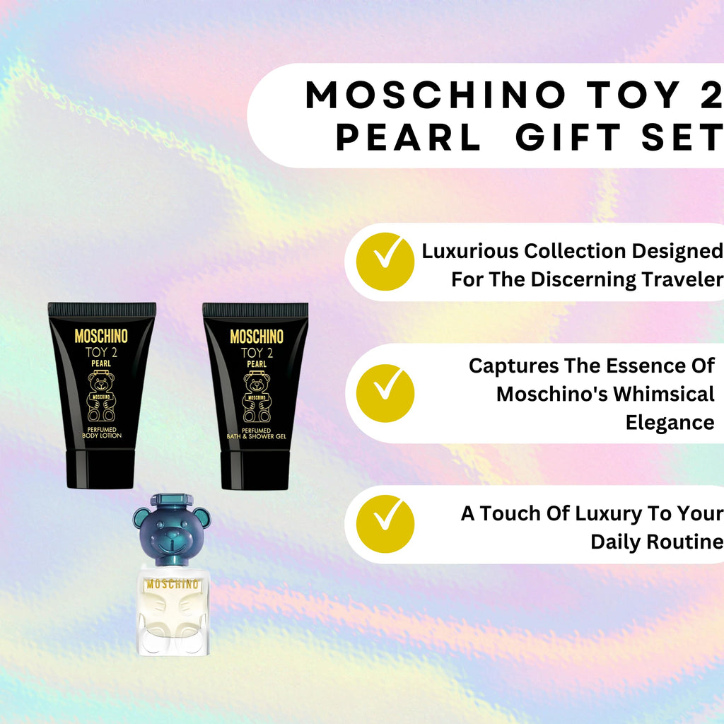 Moschino Toy 2 Pearl Gift Set – Mini EDP, Bath Gel & Body Lotion