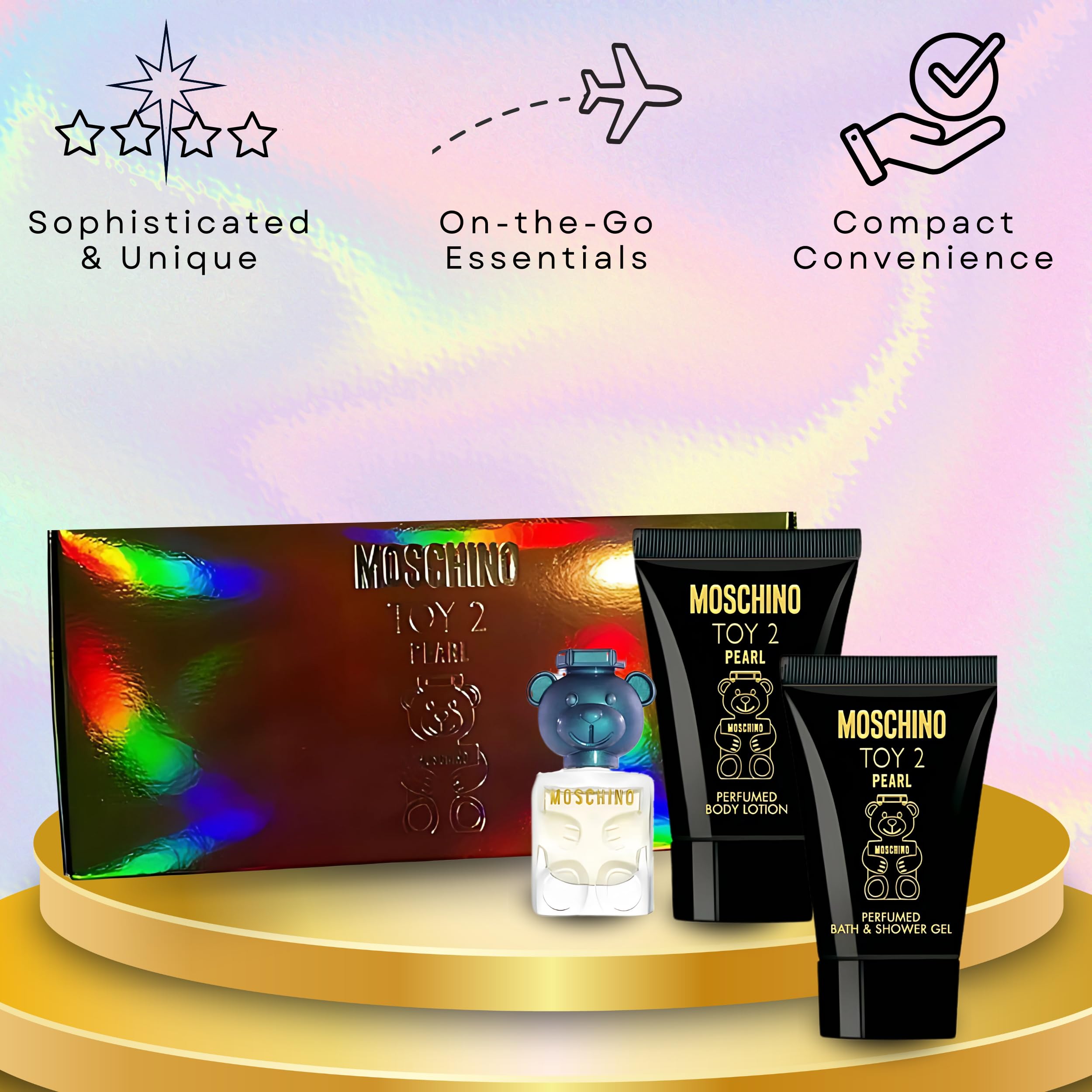 Moschino Toy 2 Pearl Gift Set – Mini EDP, Bath Gel & Body Lotion