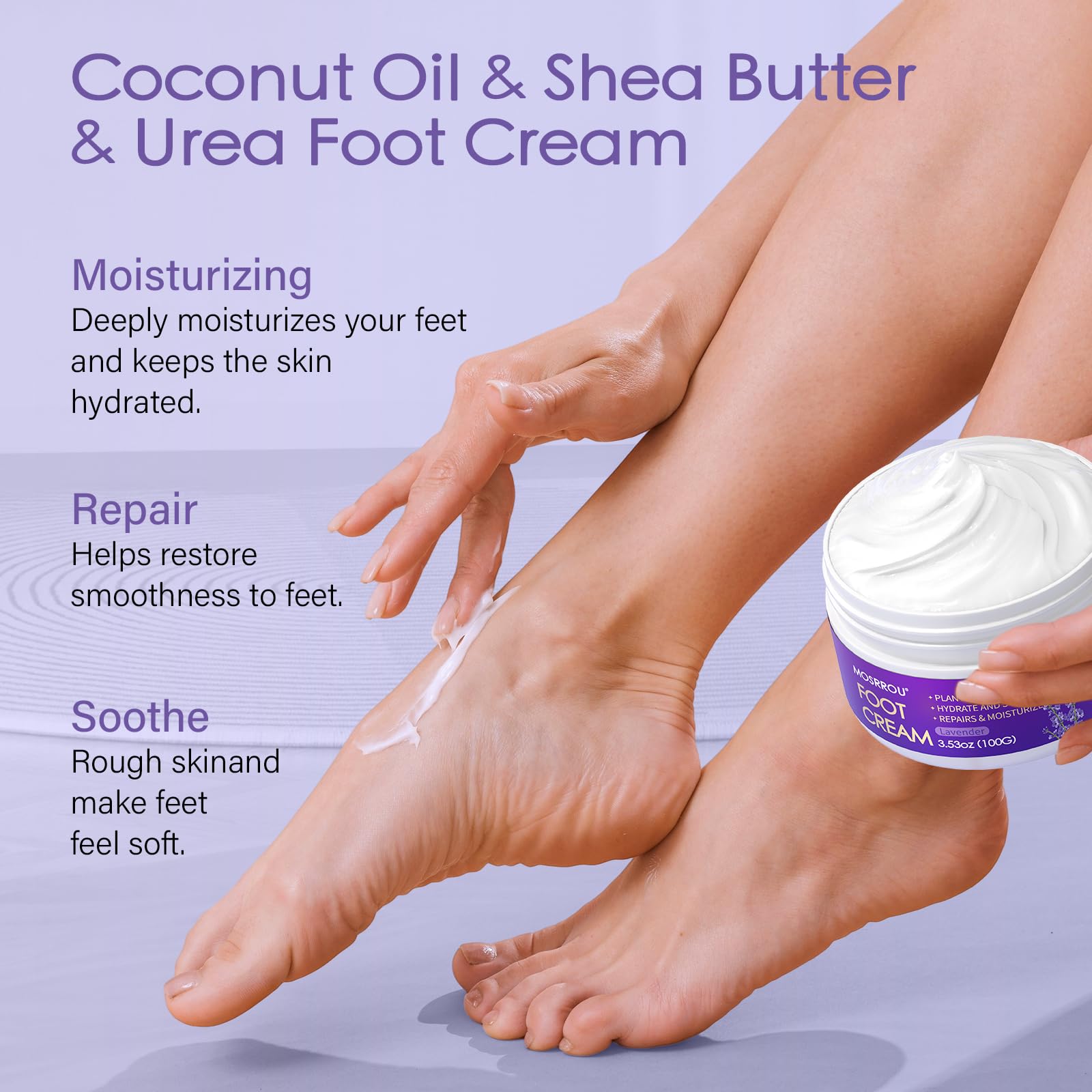 MOSRROU Pedicure Kit – 4-Piece Foot Spa Set with Lavender Soak, Cream, Gel & File