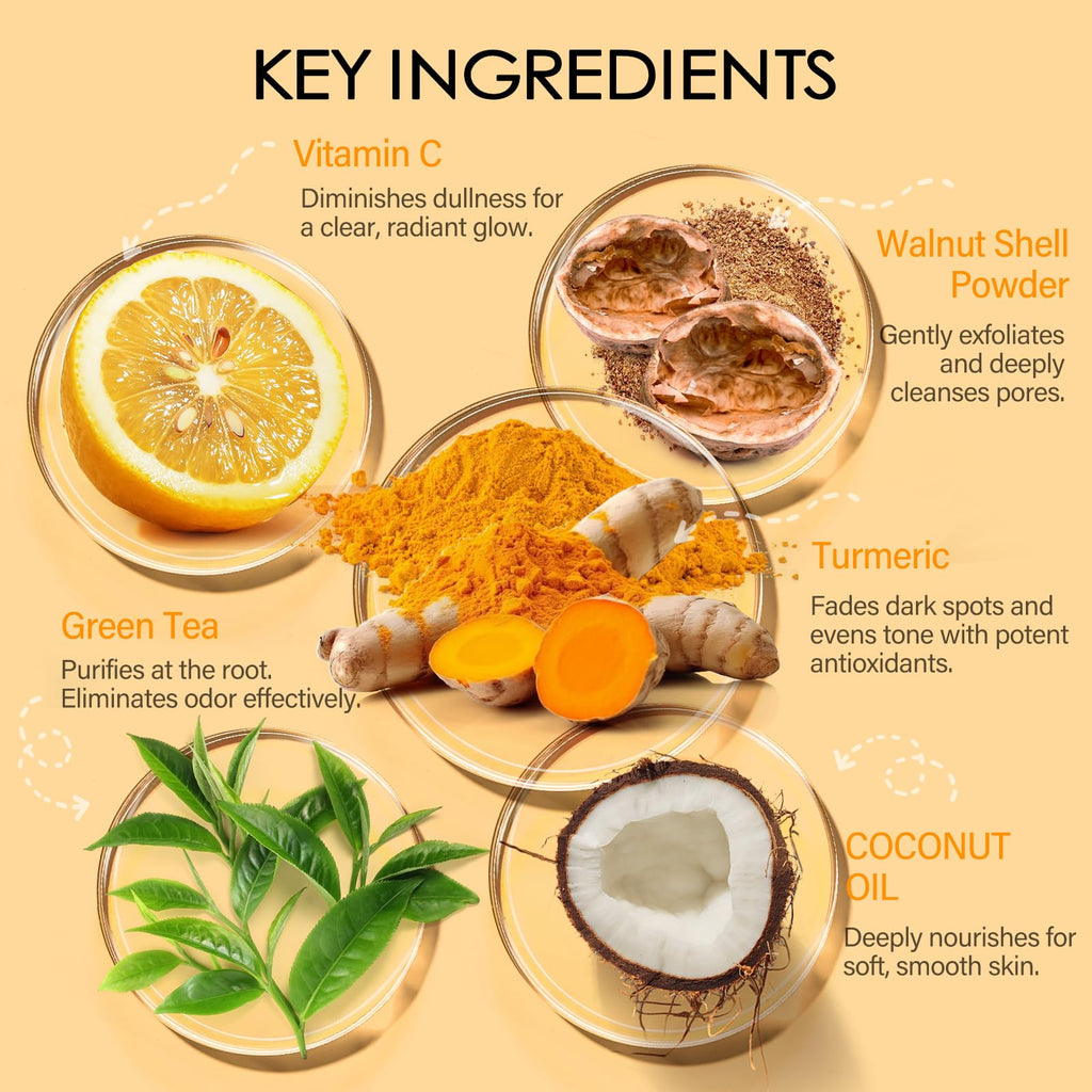 MOSRROU Underarm Detox Scrub with Turmeric & Vitamin C | Odor Control & Even Tone