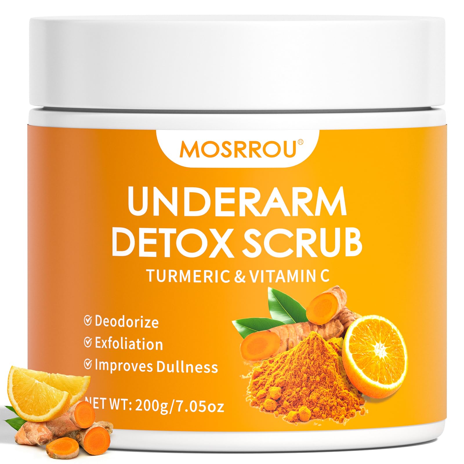 MOSRROU Underarm Detox Scrub with Turmeric & Vitamin C | Odor Control & Even Tone