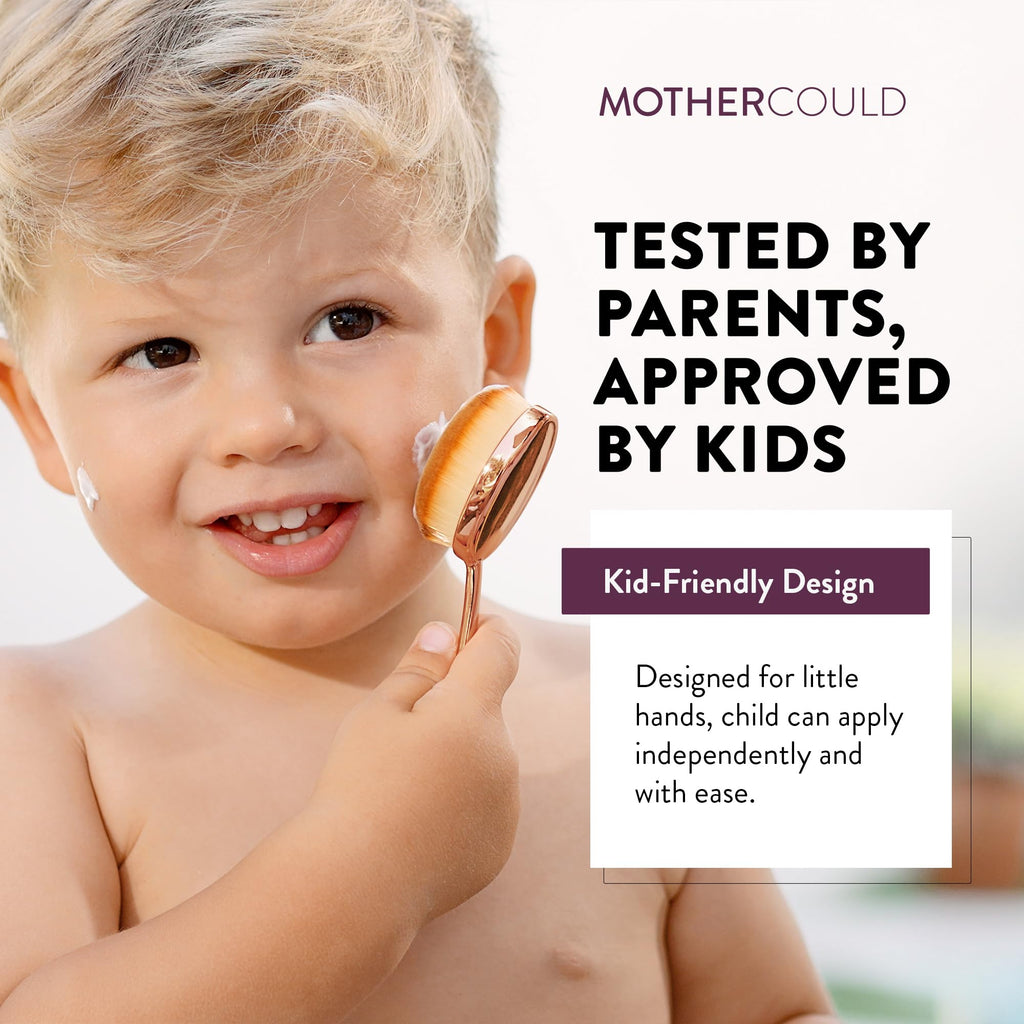 MotherCould Premium Sunscreen Brush Set – Rose Gold (2 Pack) – Mess-Free Sun Care