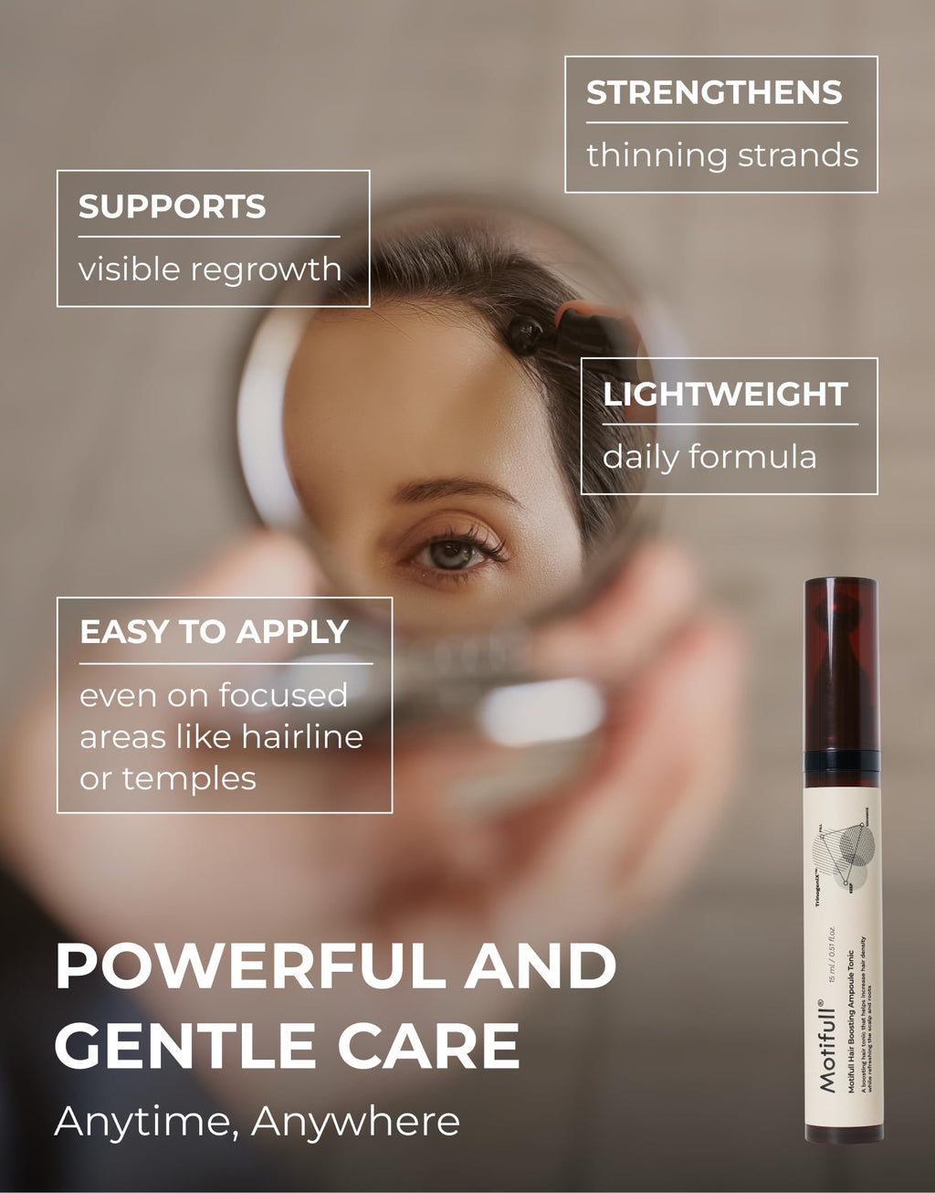 Motifull Hair Boosting Ampoule Tonic | Scalp Serum for Hair Thinning & Regrowth | 0.51 fl oz