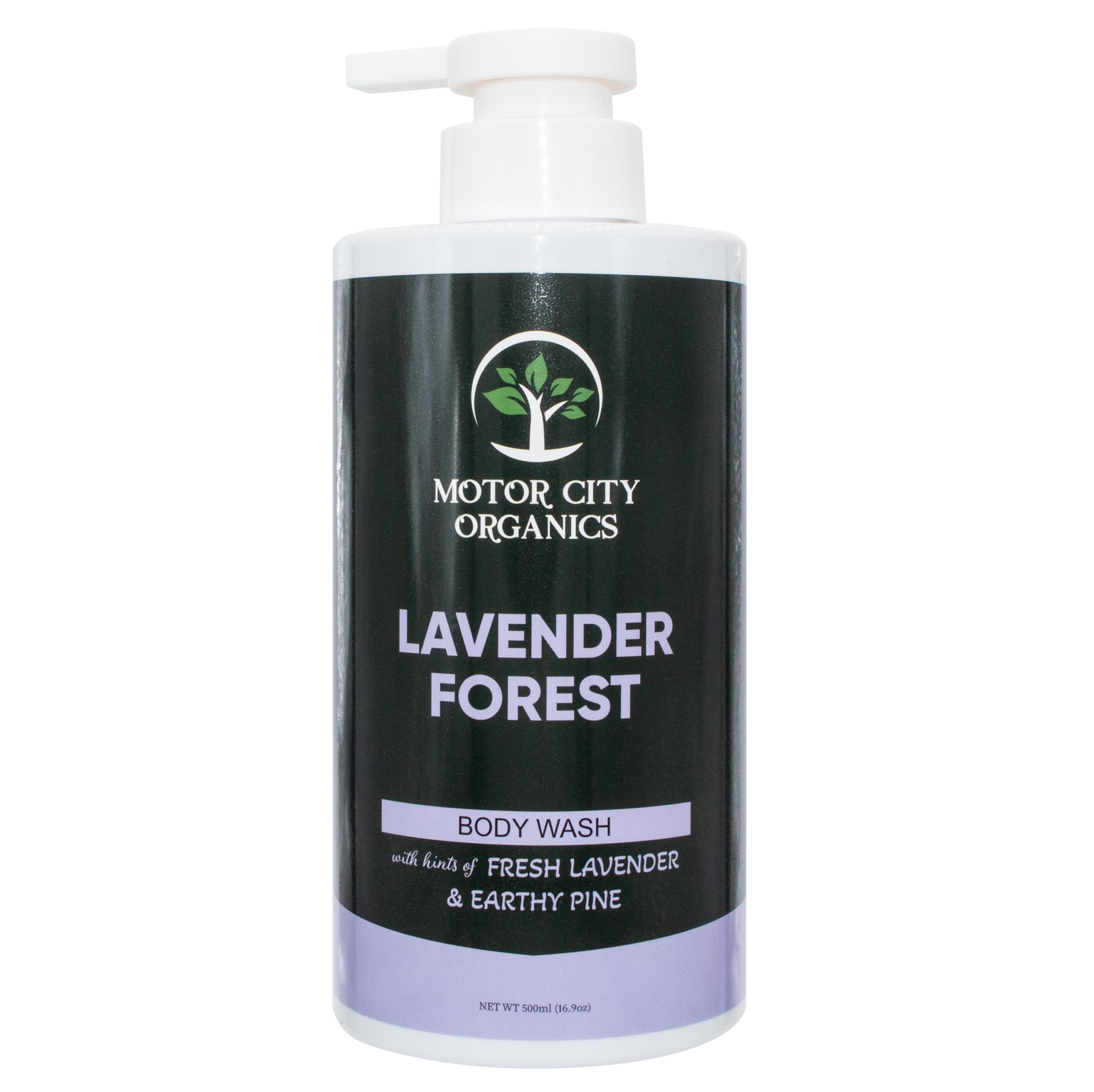 Motor City Organics Lavender Forest Body Wash - Calming Lavender & Herbal Extracts, 16.9 oz, Paraben-Free
