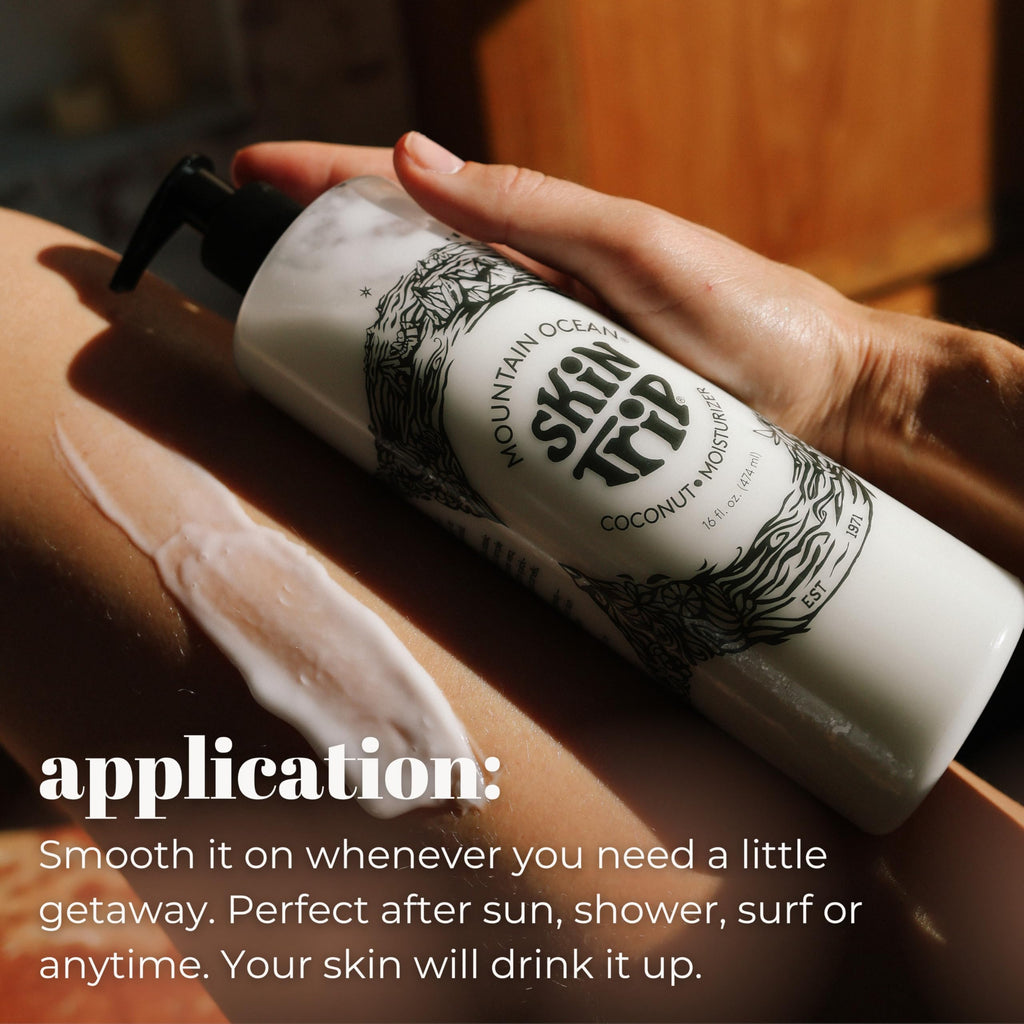 Mountain Ocean Skin Trip Coconut Body Lotion – 16 oz Pump, Lightweight, Fast-Absorbing Moisturizer