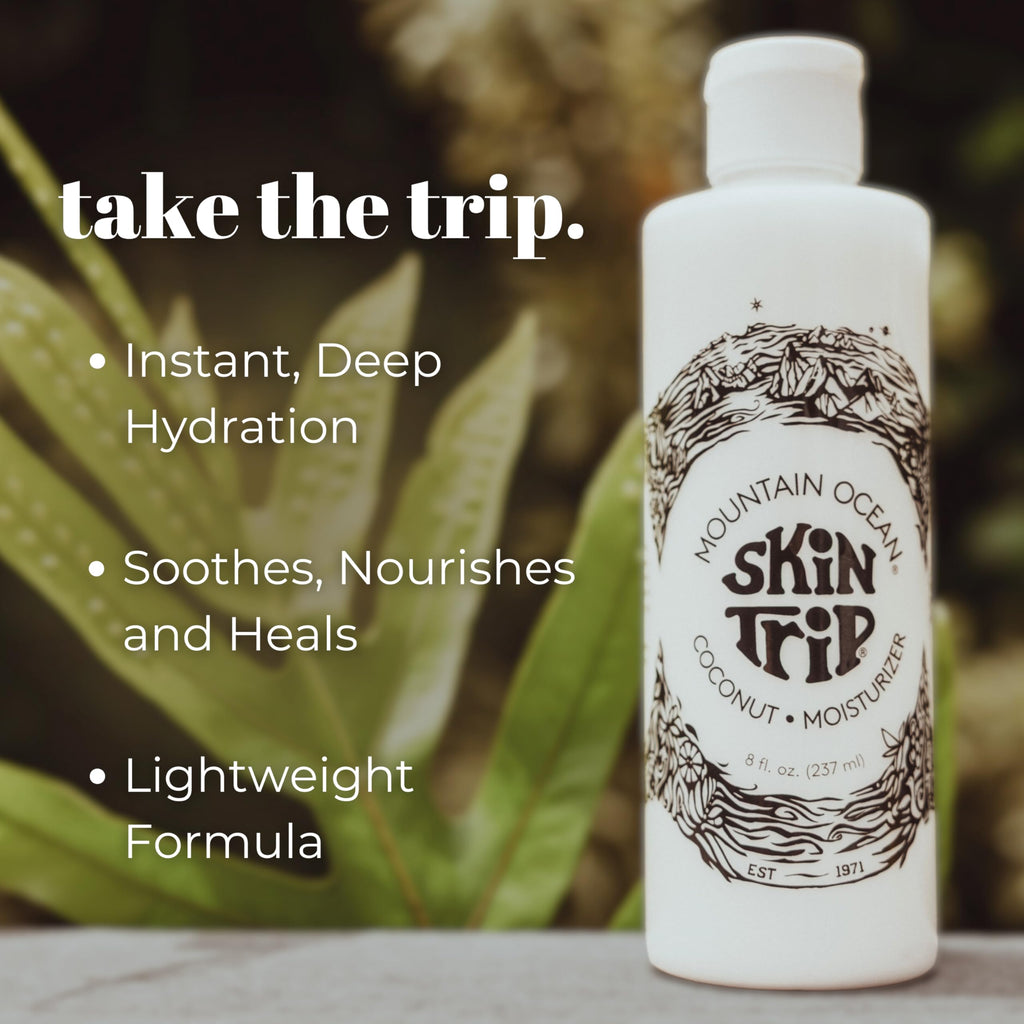 Mountain Ocean The Original Skin Trip Coconut Body Lotion – 8 oz, Lightweight, Fast-Absorbing
