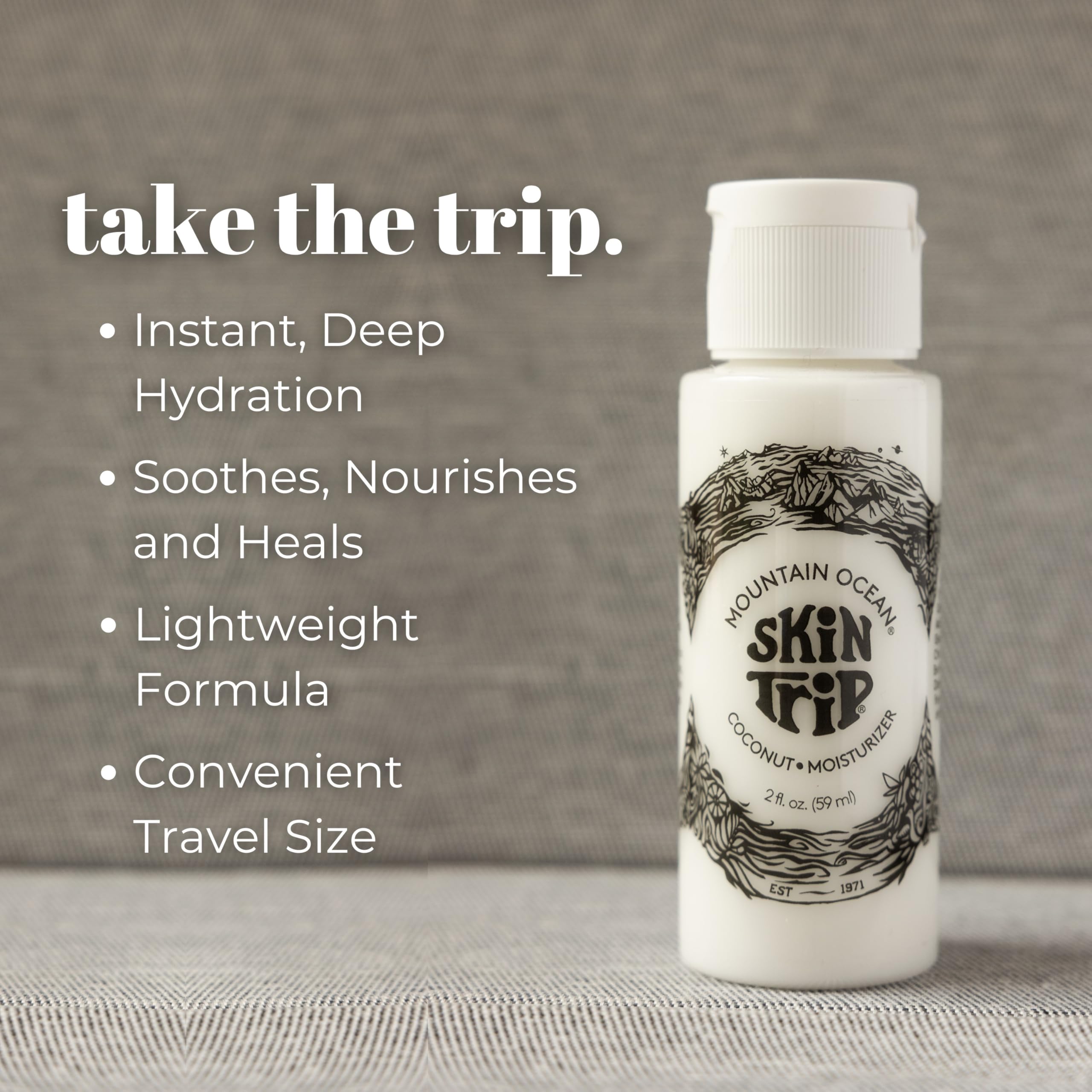Mountain Ocean Skin Trip Coconut Body Lotion – 2 oz x12 TSA Travel Size