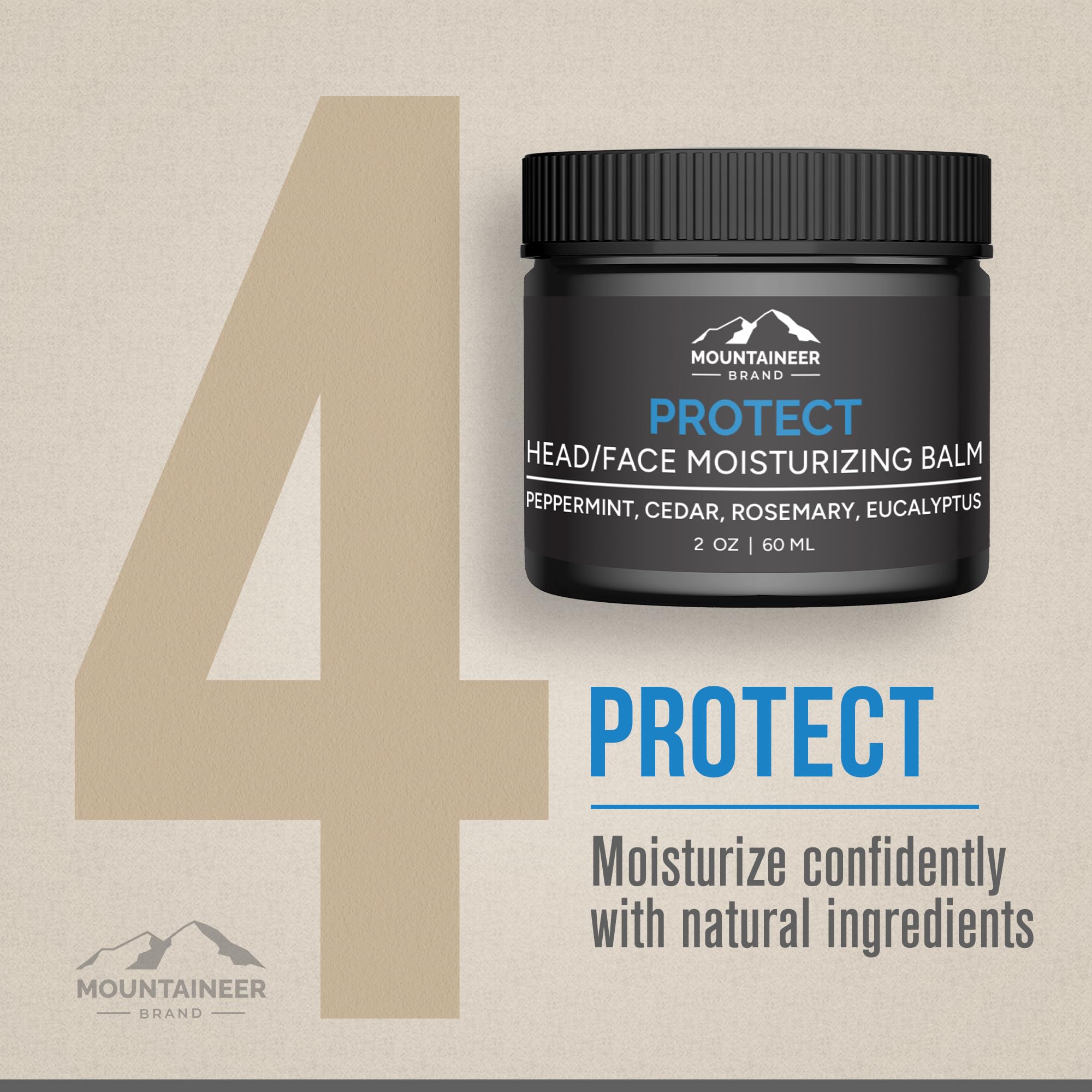 Mountaineer Brand Bald Head Care | All-Natural 4 Step Daily Skincare for Scalp & Face