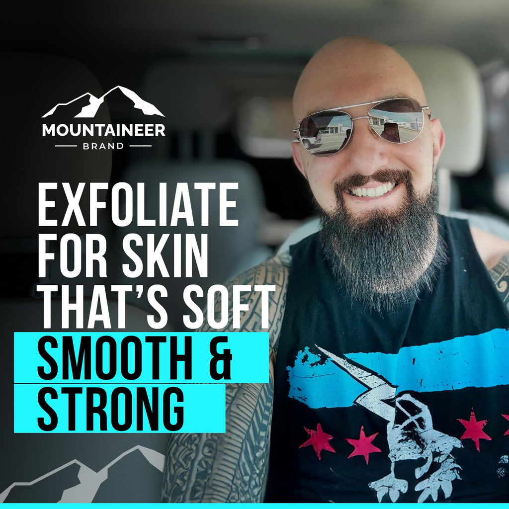 Mountaineer Brand Natural Bald Head Exfoliator – Fresh Scent, Scalp & Face Scrub (4oz) – Made in WV