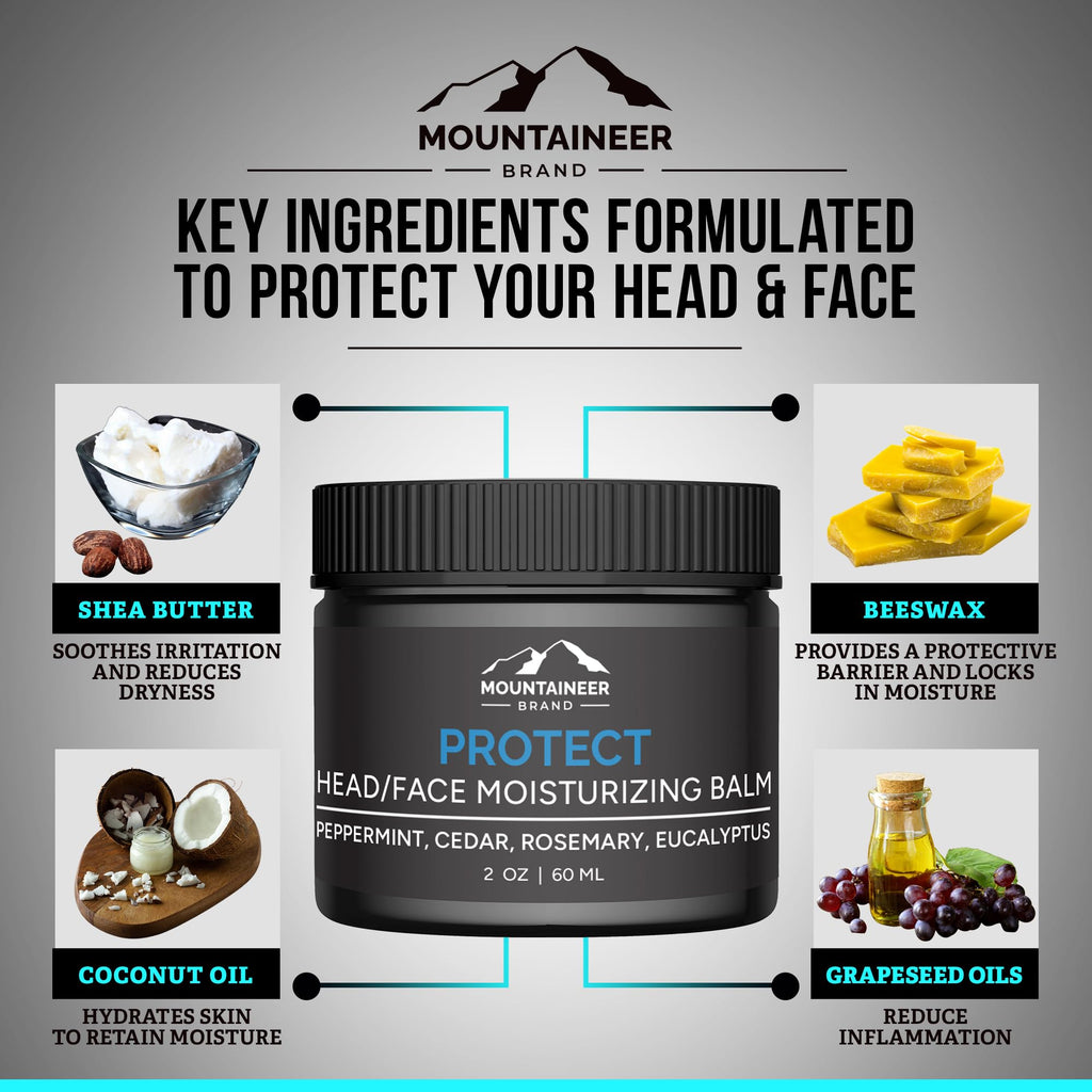 Mountaineer Brand Natural Moisturiser | Fresh Scent Bald Head Care for Men | Non-Greasy, 2oz | Made in WV