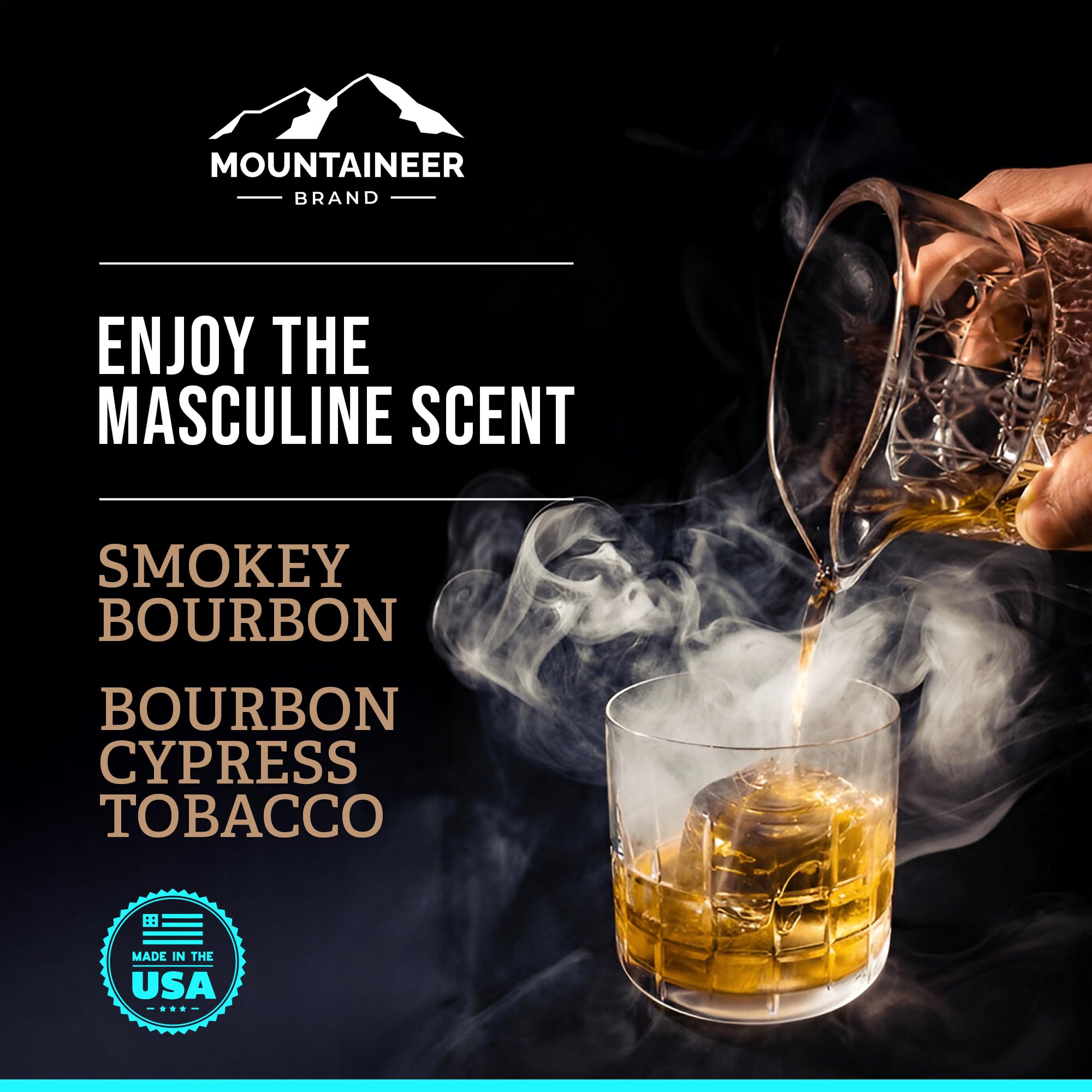 Mountaineer Brand Natural Post Shave Balm – Smokey Bourbon Scent | 2oz