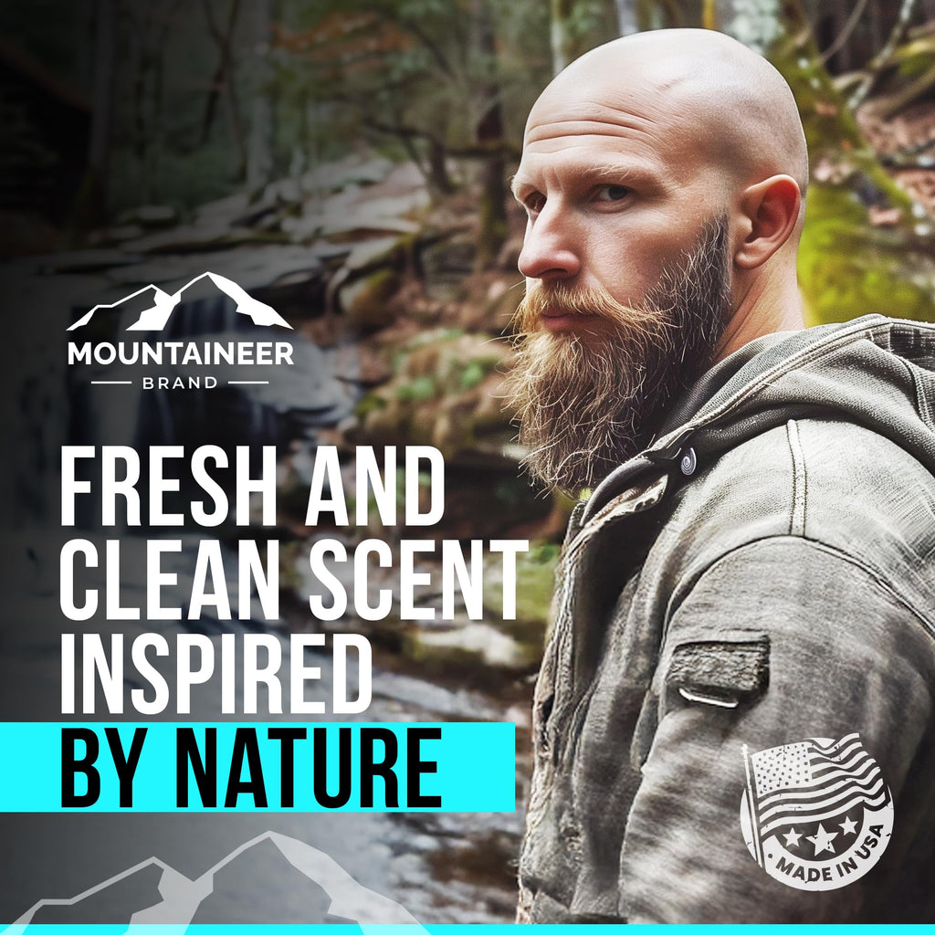 Mountaineer Brand Bald Head Shampoo & Moisturiser – Fresh & Natural Scent | Made in WV | Hydrating 4oz
