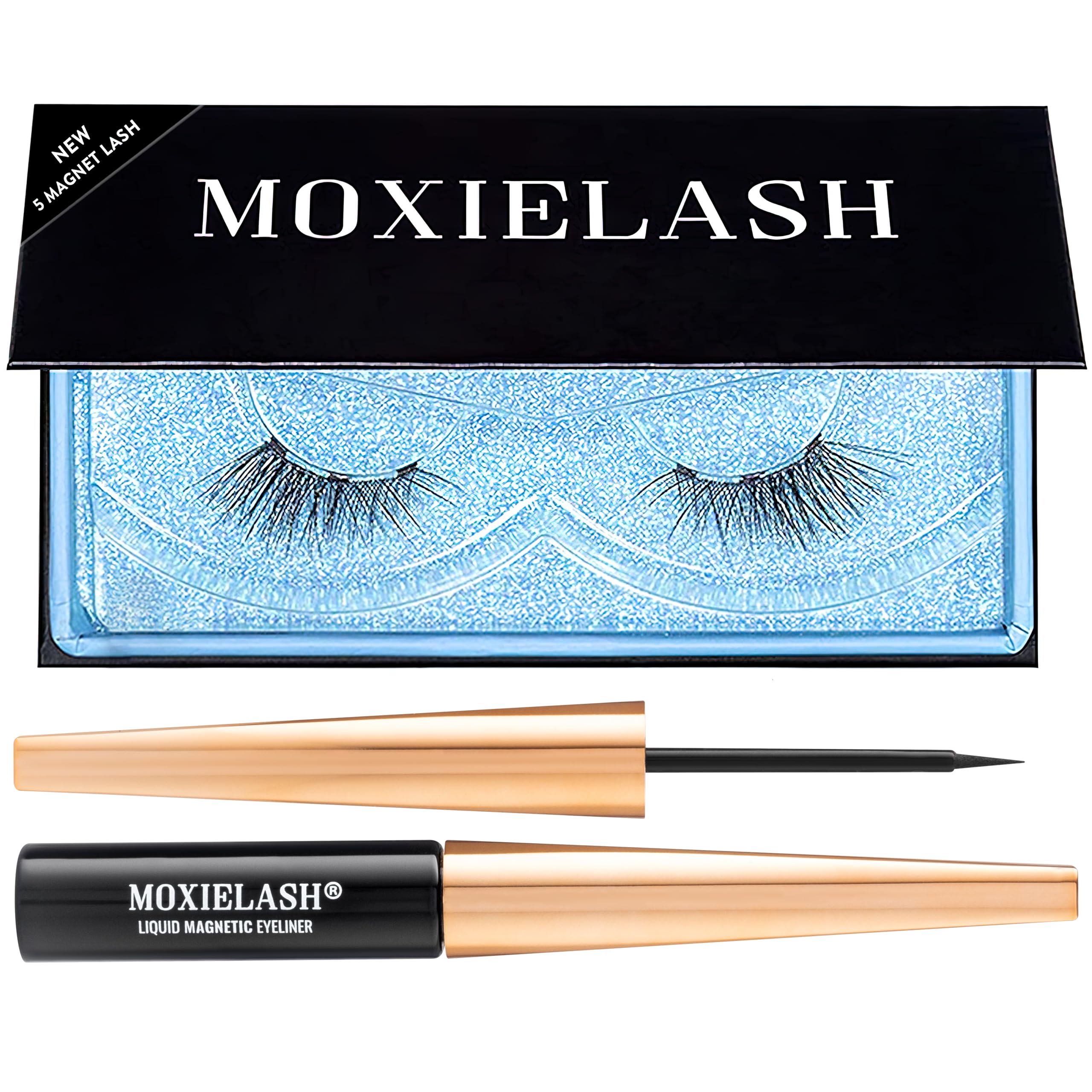 MoxieLash Magnetic Eyelashes with Eyeliner Kit - Baby Bundle | Natural Look, Glue-Free, USA Owned