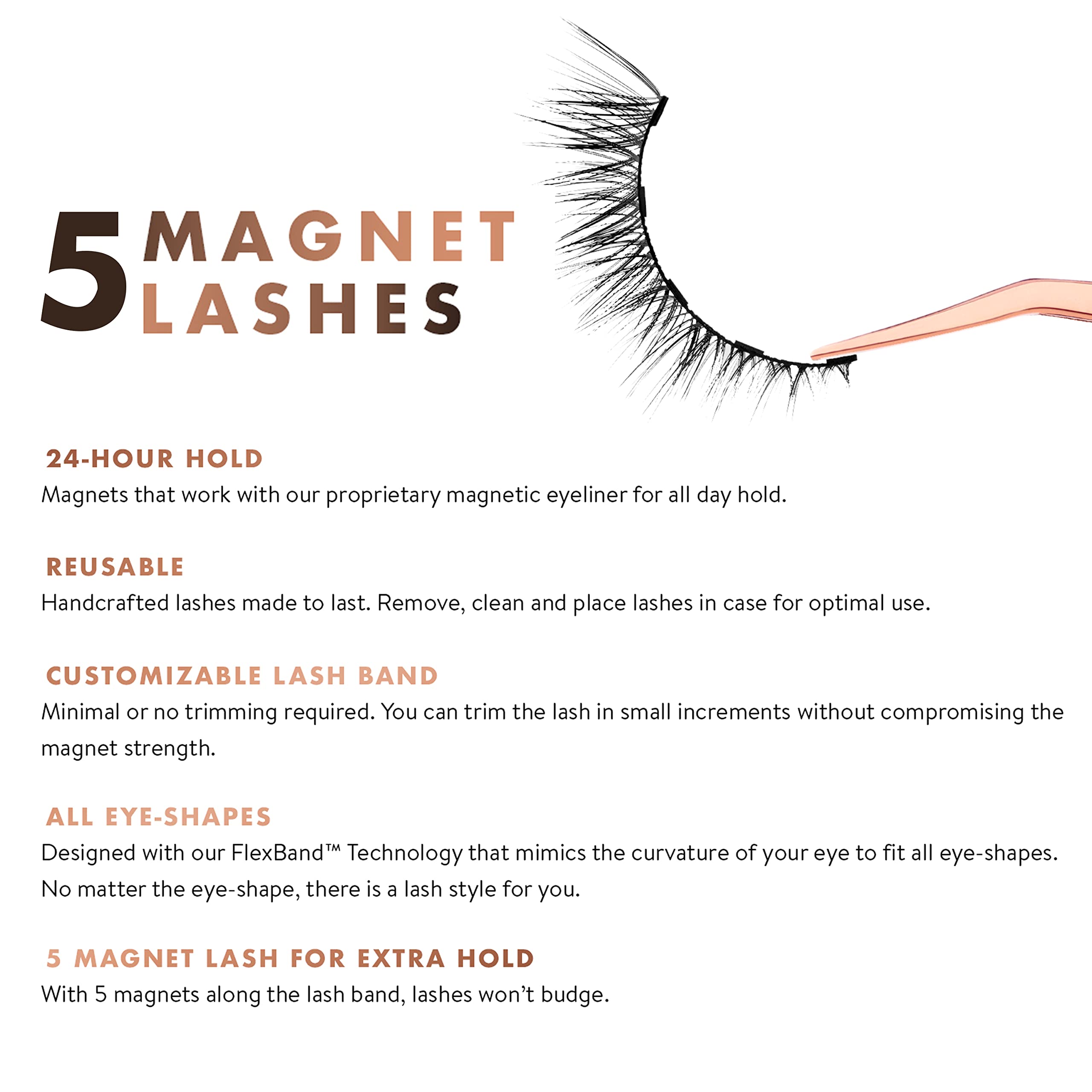 MoxieLash Baby Magnetic Eyelashes – Reusable, No Glue or Alcohol, Subtle Cat-Eye (1 Pair)