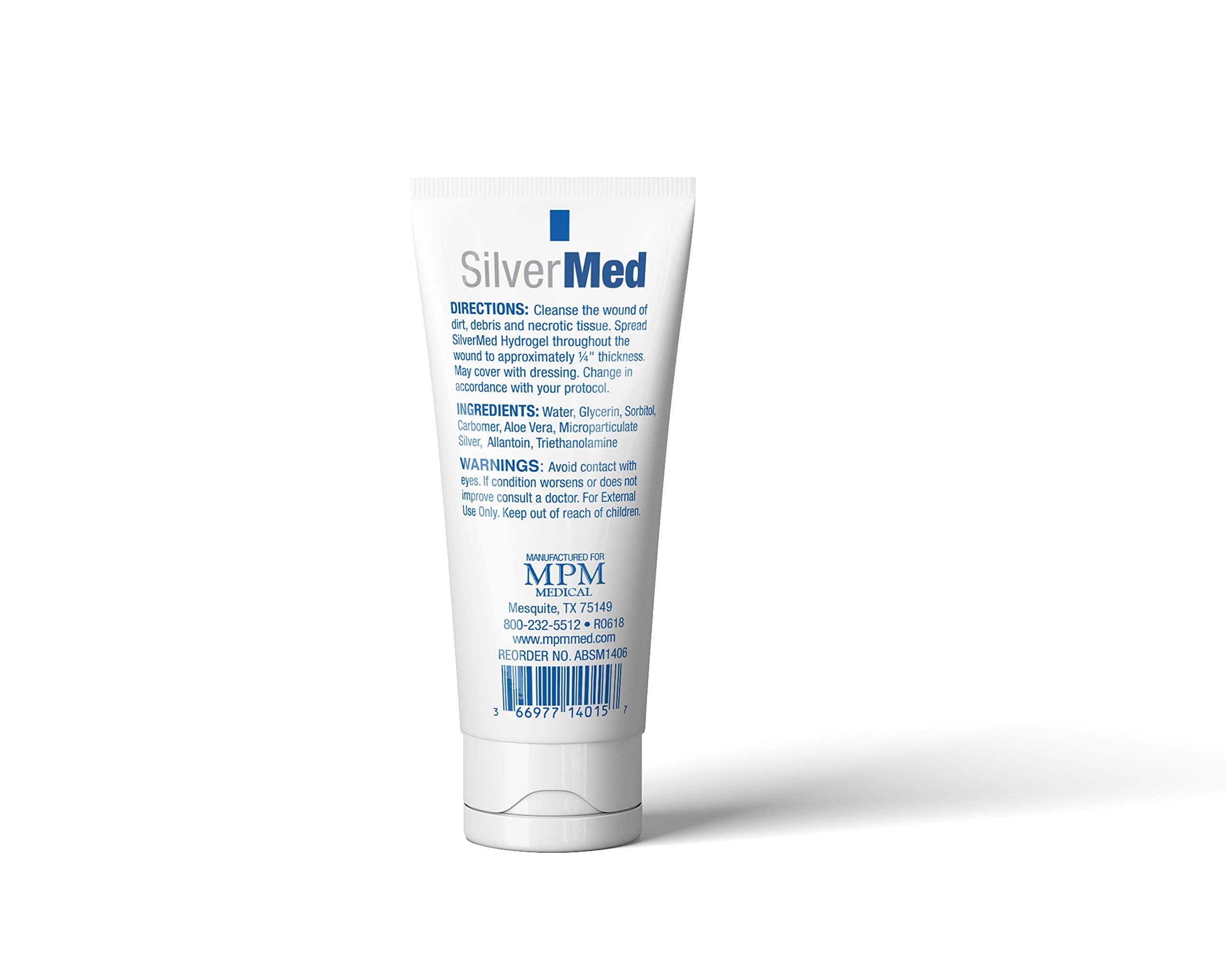 MPM Medical SilverMed Antimicrobial Hydrogel Wound Gel, 1.5oz | Silver-Ion Wound Care