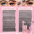 MQCsvw Lash Clusters Kit 640Pcs – 30D/40D Natural Wispy Lashes, 9-16mm, Bond & Seal, Remover, Tweezers