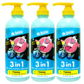 Mr. Bubble Berry Smooth 3-in-1 Body Wash, Shampoo & Conditioner – 3-Pack with Honey Moisturize