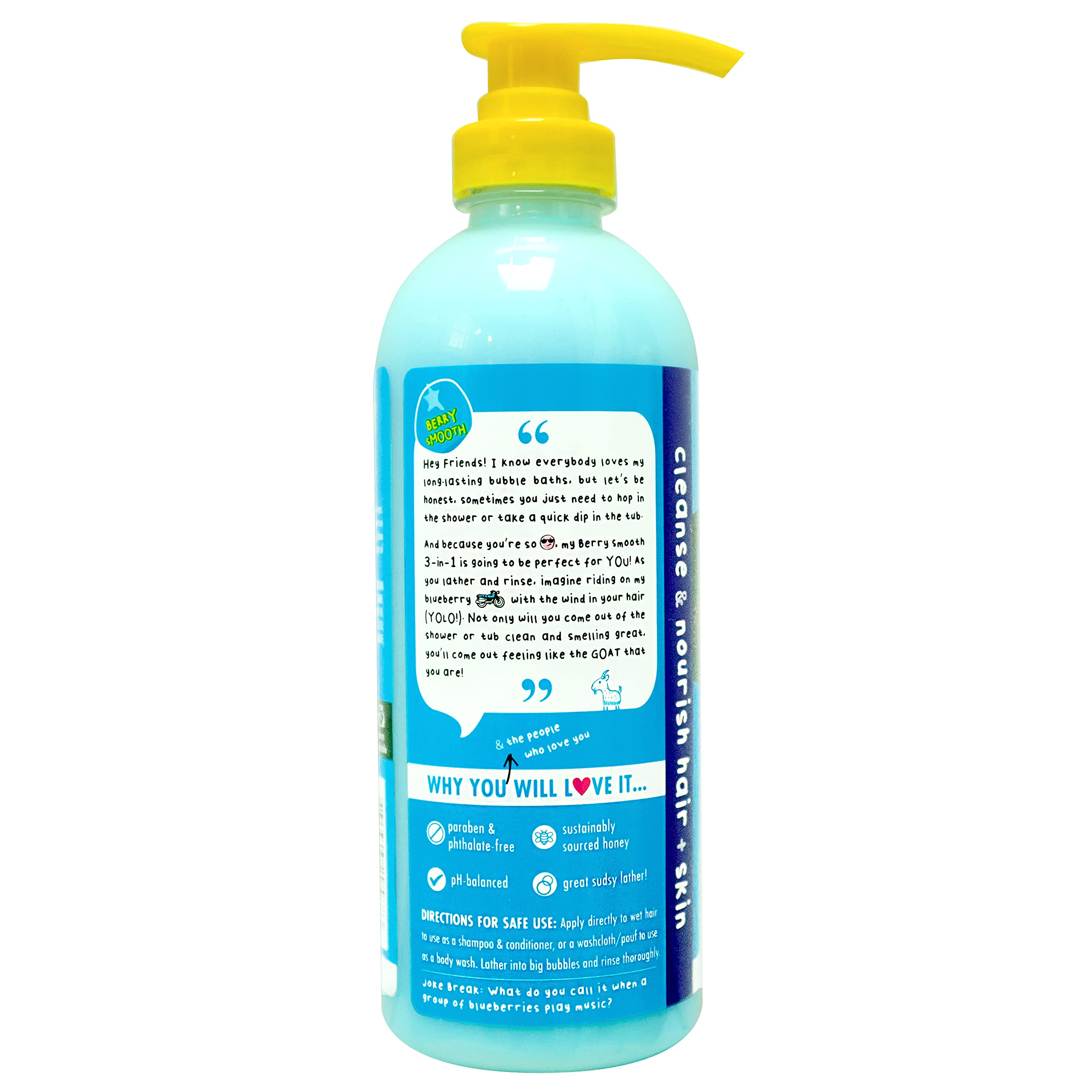 Mr. Bubble Berry Smooth 3-in-1 Body Wash, Shampoo & Conditioner – 3-Pack with Honey Moisturize
