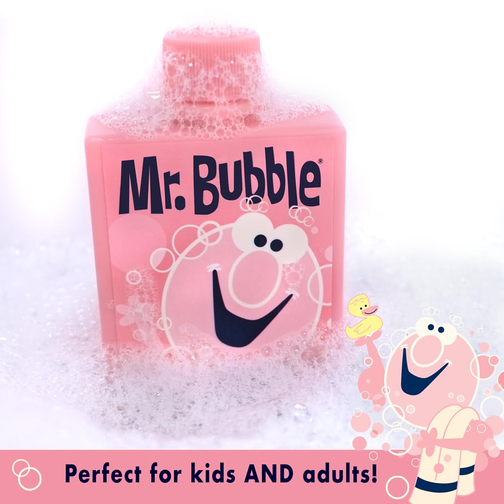 Mr. Bubble Original Bubble Bath – Bubblegum Scent, 8 oz Retro Bottle, 4-Pack