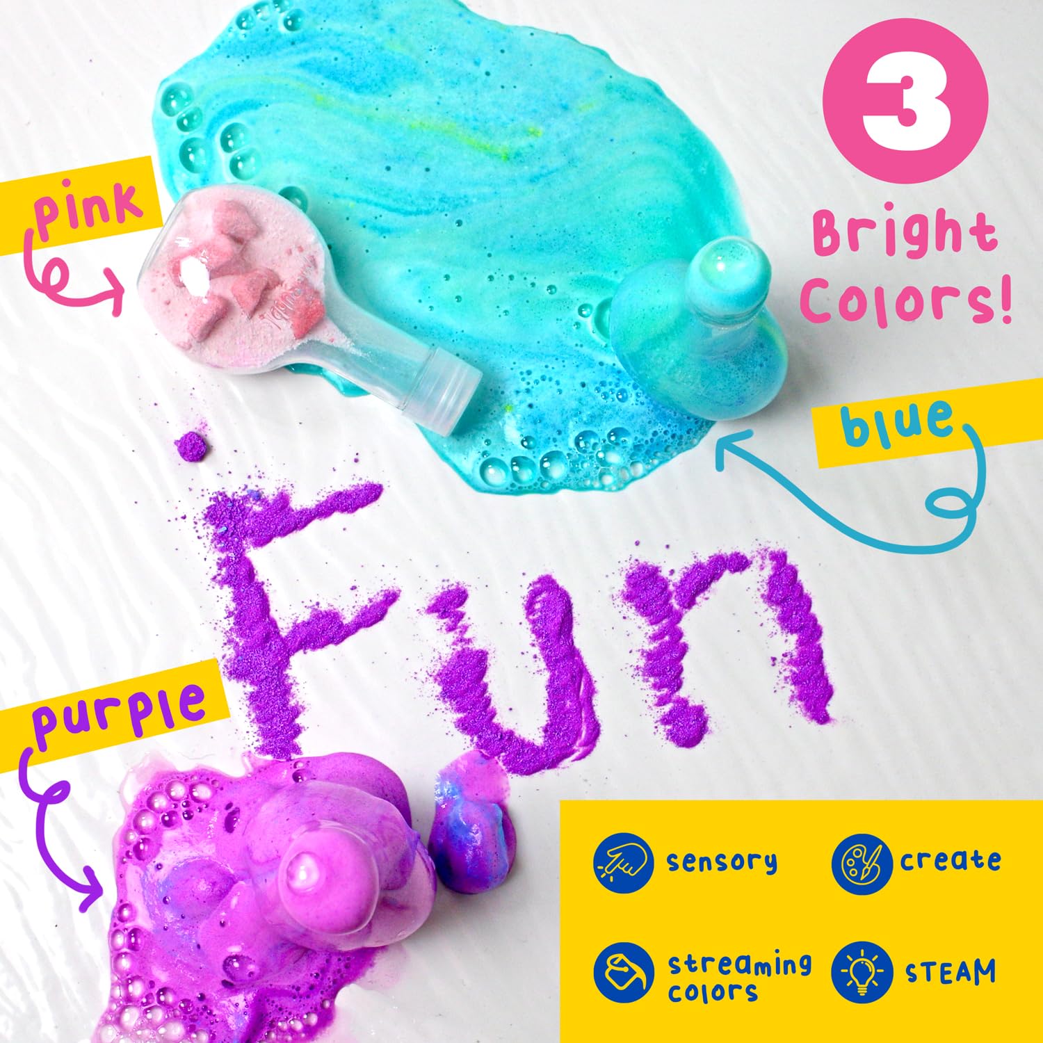 Mr. Bubble Kids Original Bath Bomb Potions – Colorful Fizzy Fun Bath Beaker Toys (Pack of 4)