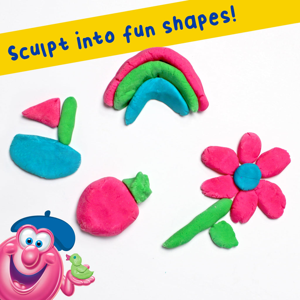 Mr. Bubble Soapy Bath Dough — 6-Pack with 3 Colors & Scents (Strawberry, Watermelon, Blueberry)