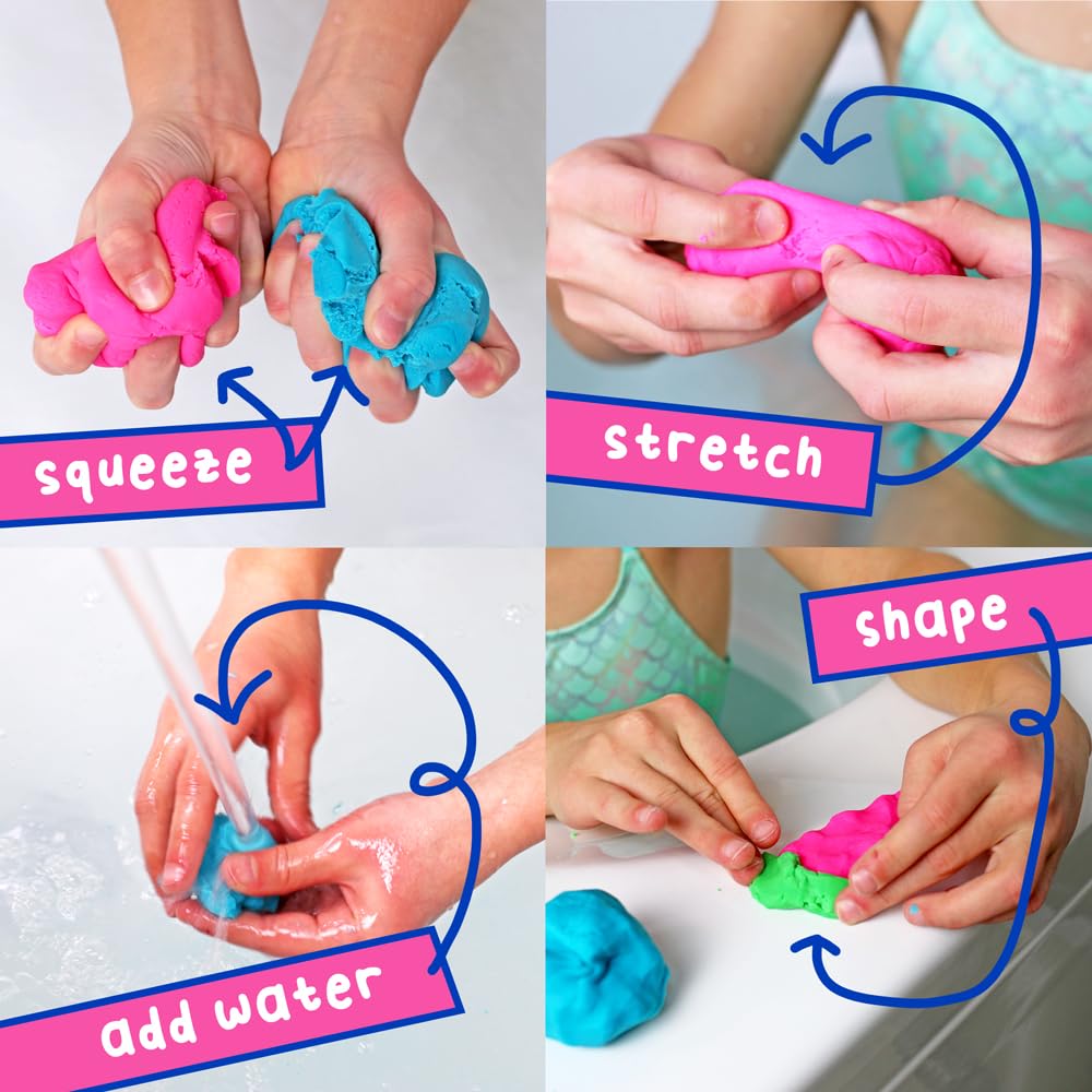 Mr. Bubble Soapy Bath Dough — 6-Pack with 3 Colors & Scents (Strawberry, Watermelon, Blueberry)